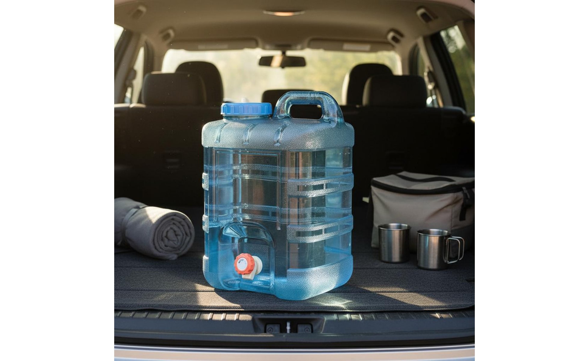 Portable Water Container Built-in Faucet Large Capacity Water Carrier