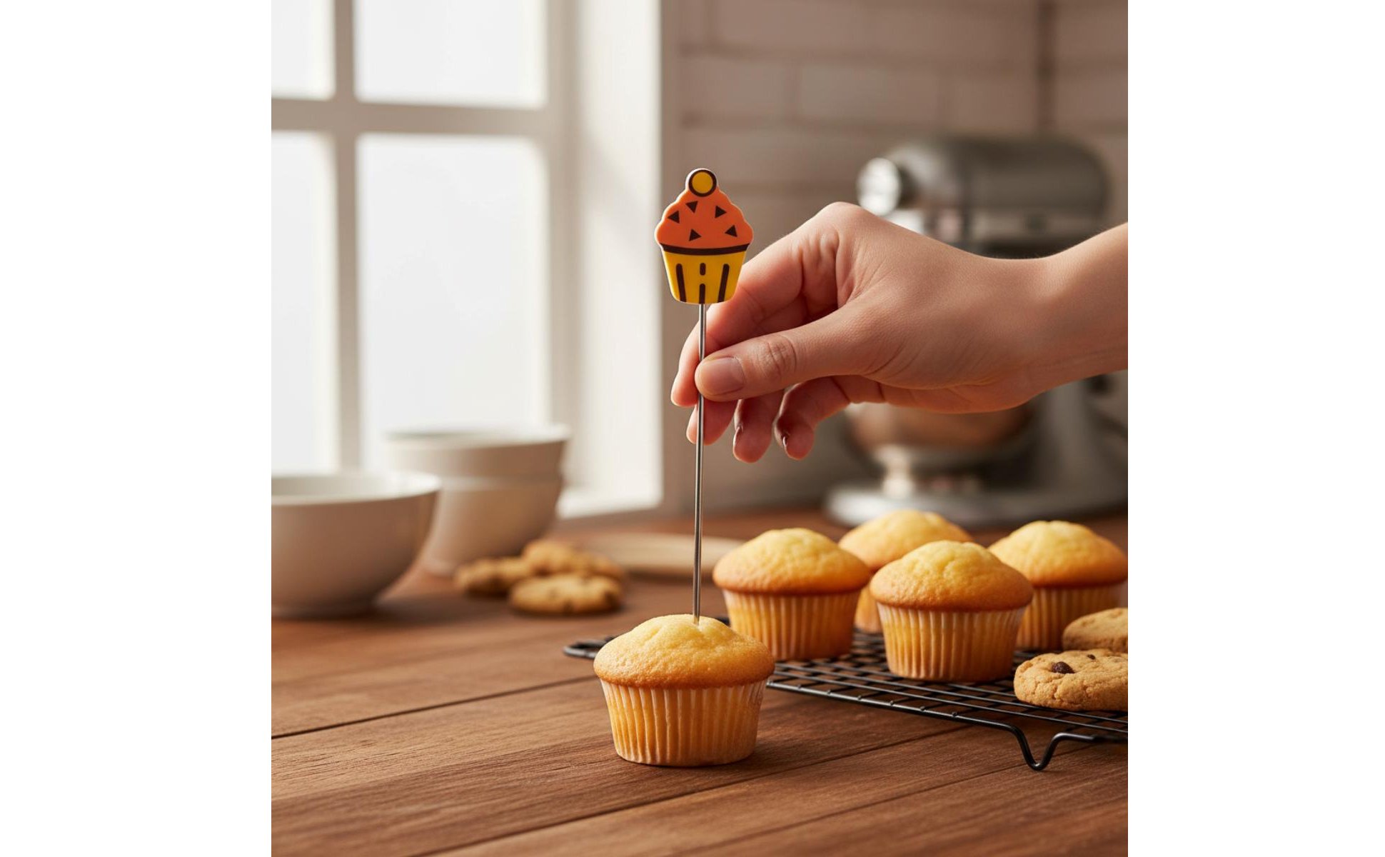 6 Pieces Cake Tester Stick Reusable Stainless Steel Cake Tester for Bakers