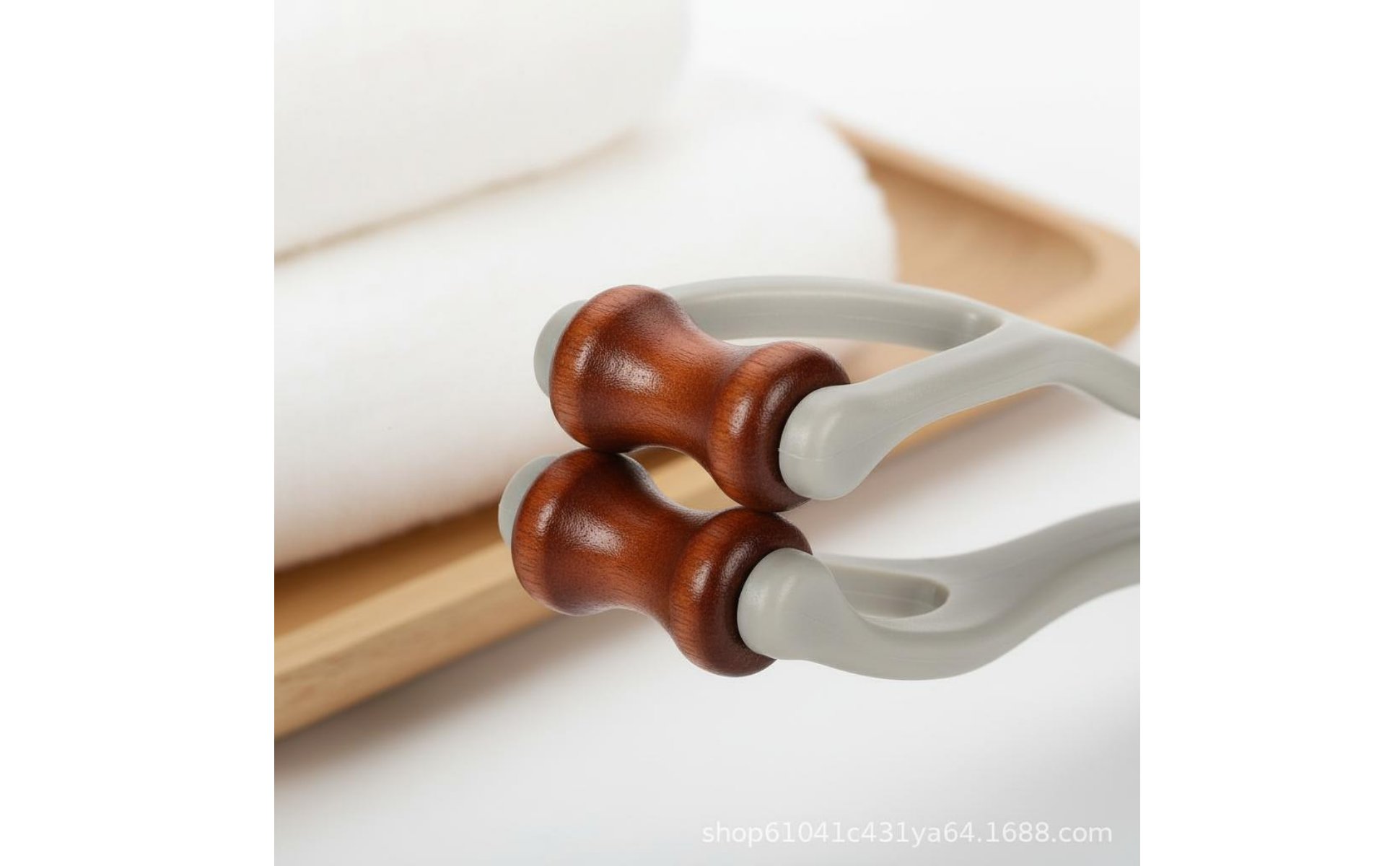 Wooden Cylinder Massage Grip Sturdy Wood Rollers Finger Acupressure Tool