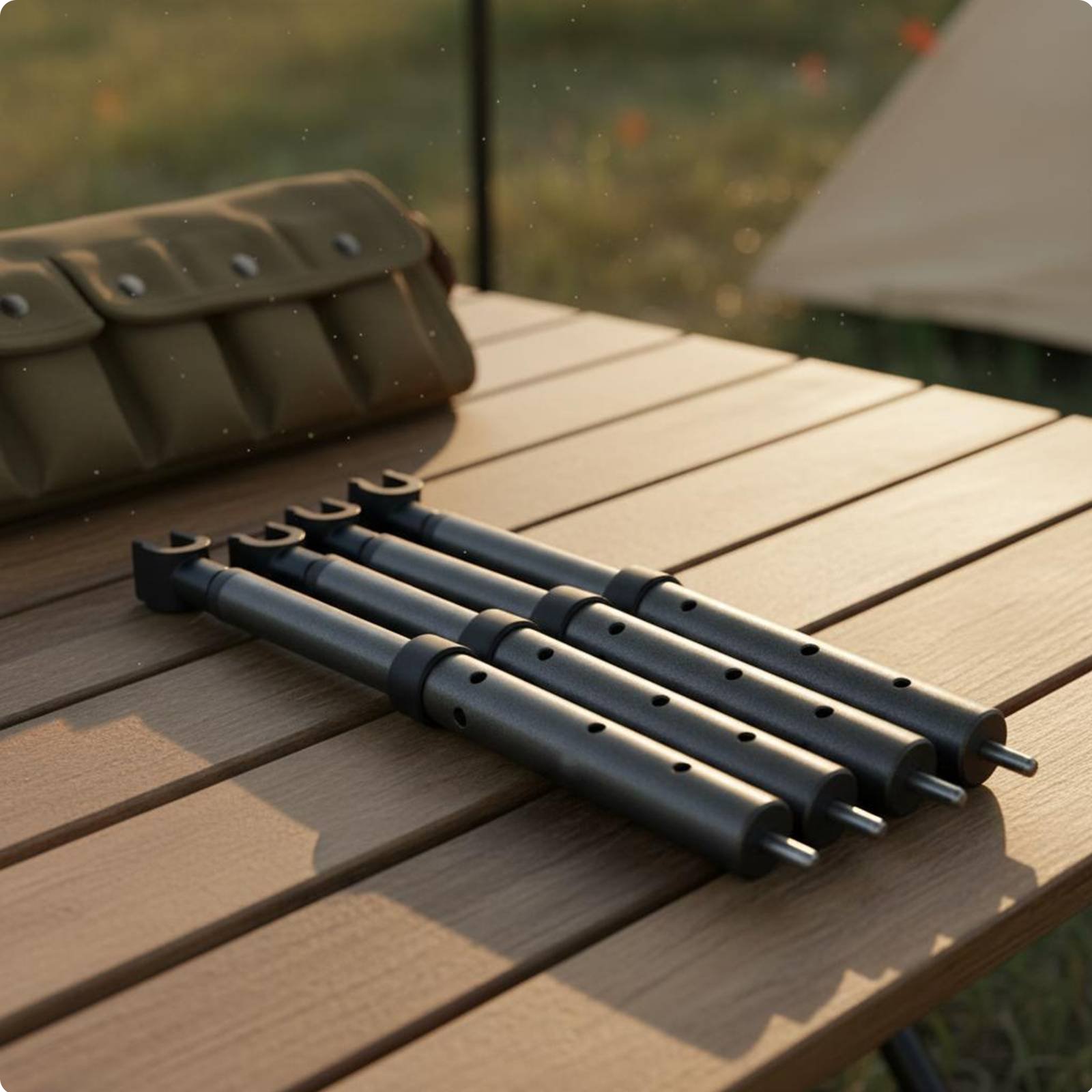 4 Pieces Wagon Tabletop Lift Poles Multi-Functional Telescoping Support Rods
