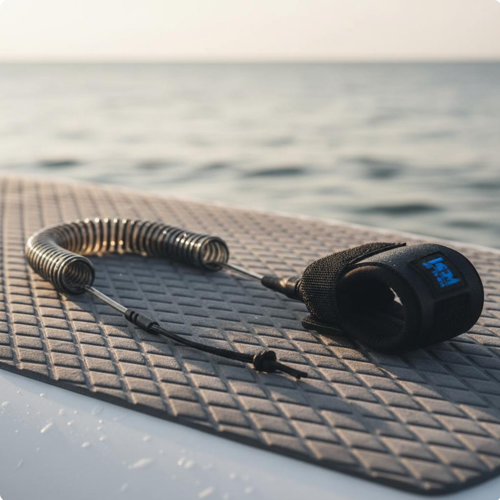 Coiled SUP Leash 360° Swivel 10ft Coiled Wave Cord Tangle-Unrestricted