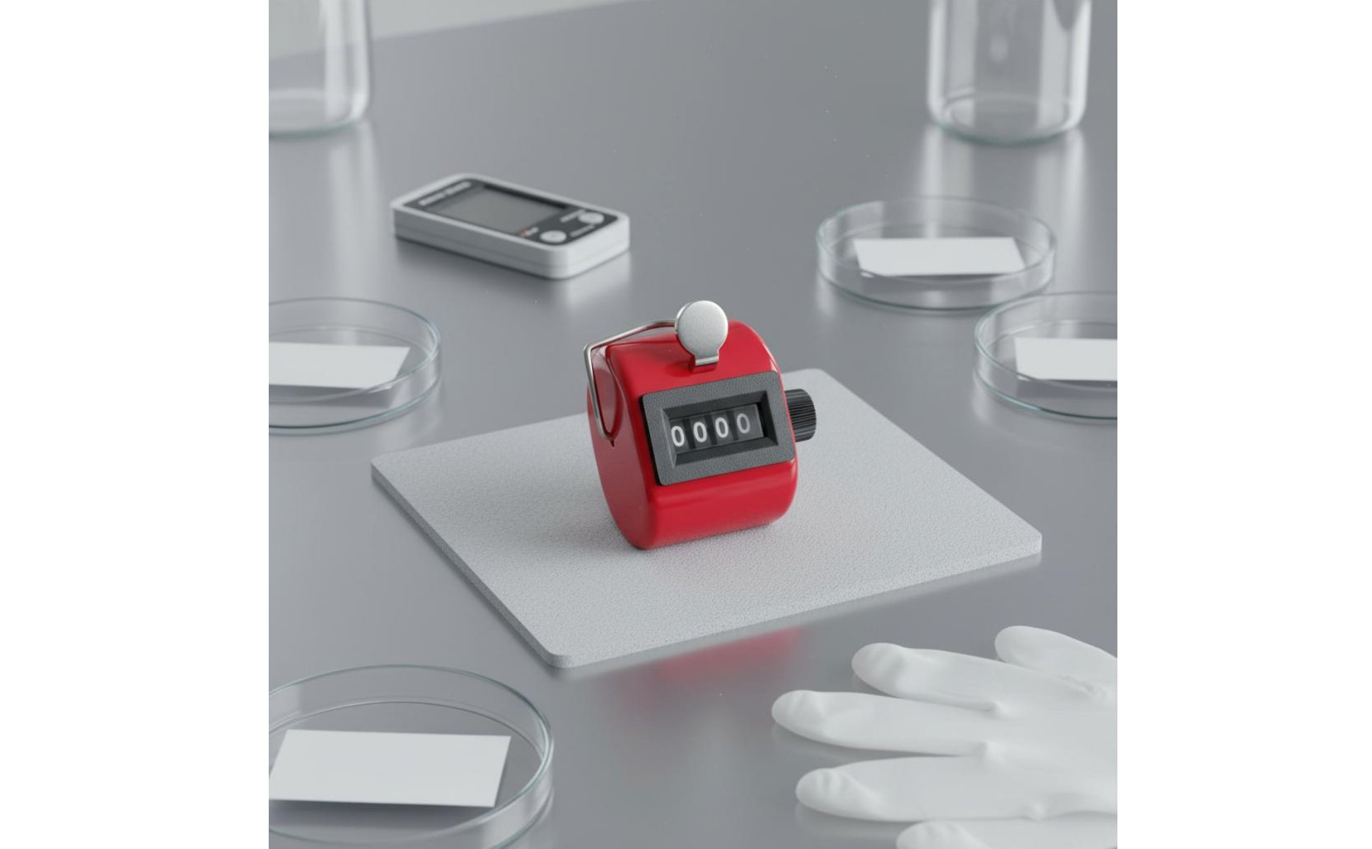 Mechanical Hand Tally Counter No Battery Required 4-Digit Mechanical Counter