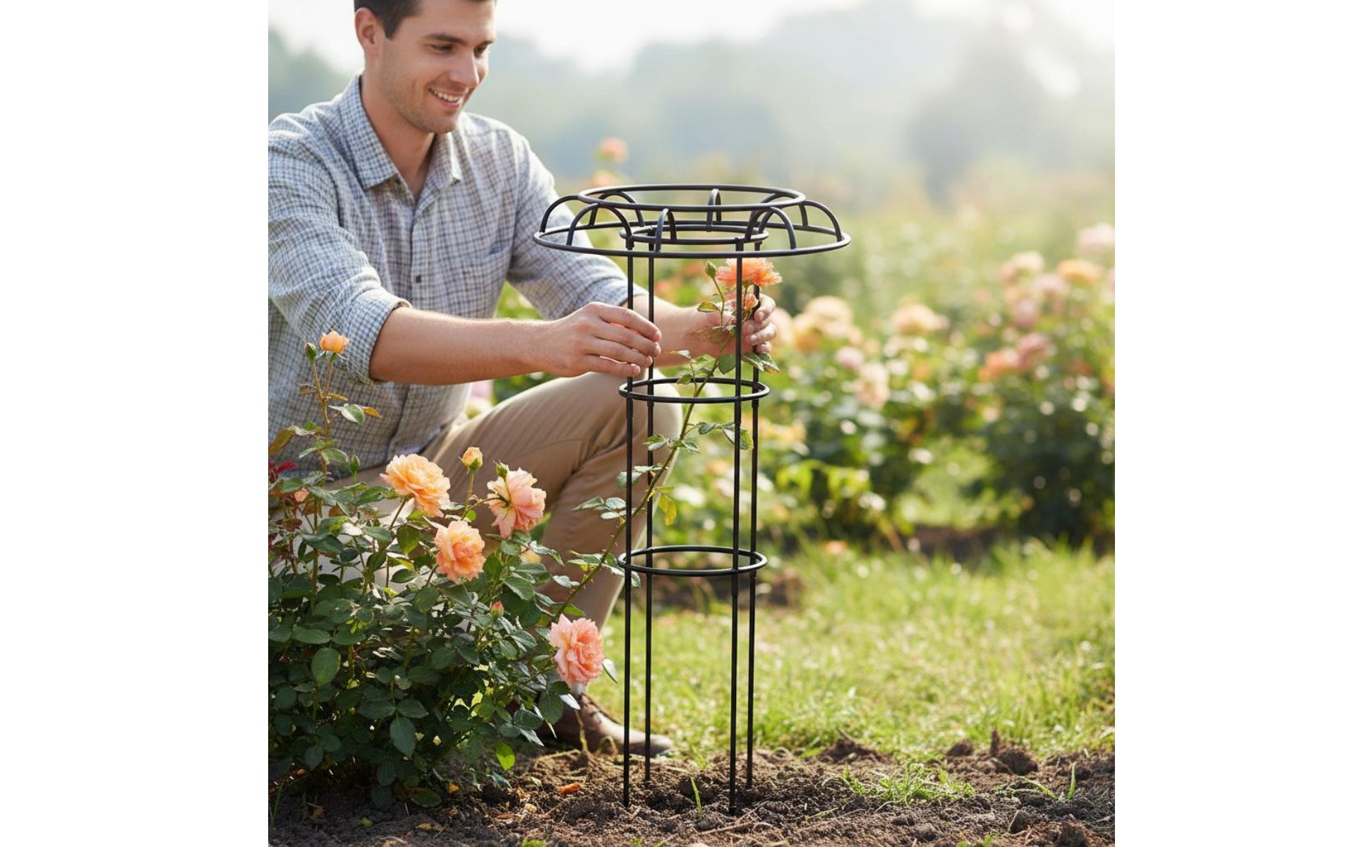 Toadstool Top Plant Support Weather Resistant Umbrella Plant Trellis Easy