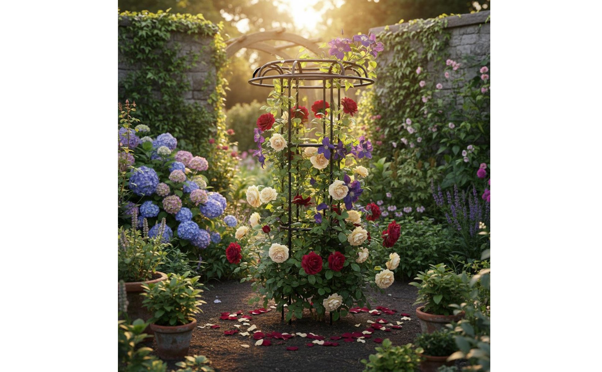 Toadstool Top Plant Support Weather Resistant Umbrella Plant Trellis Easy