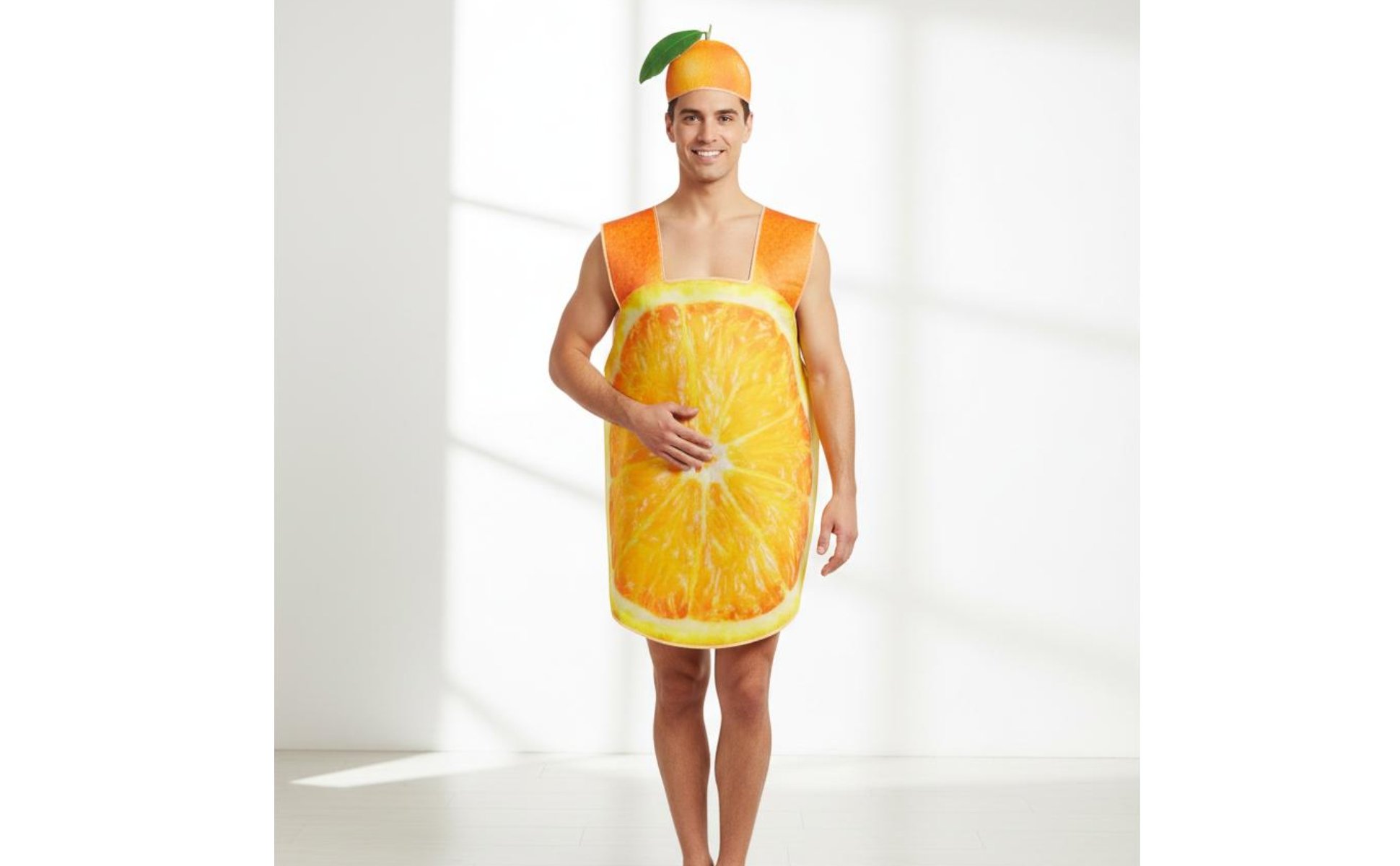 Orange Slice Costume Realistic Design Funny Orange Outfit 3D Effect for Adults