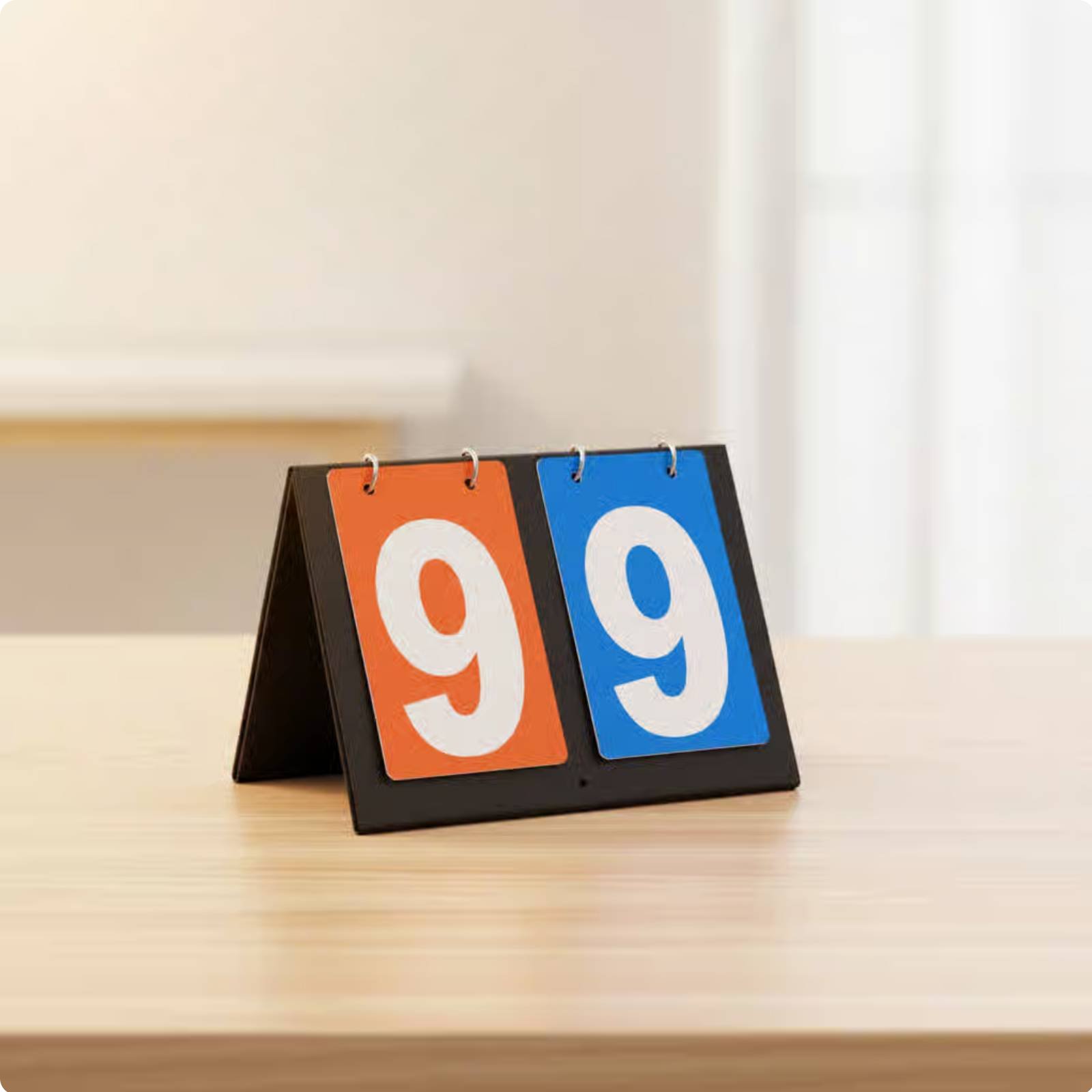 Flip Scoreboard Easy to Read Manual Game Scoreboard Waterproof Cards for