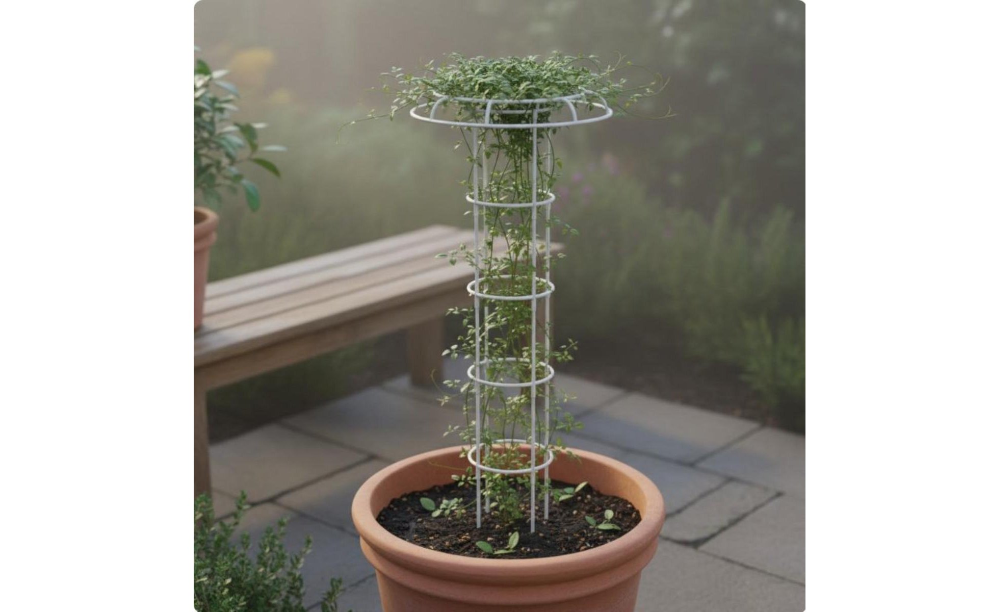 Toadstool Top Plant Support Weather Resistant Umbrella Plant Trellis Easy