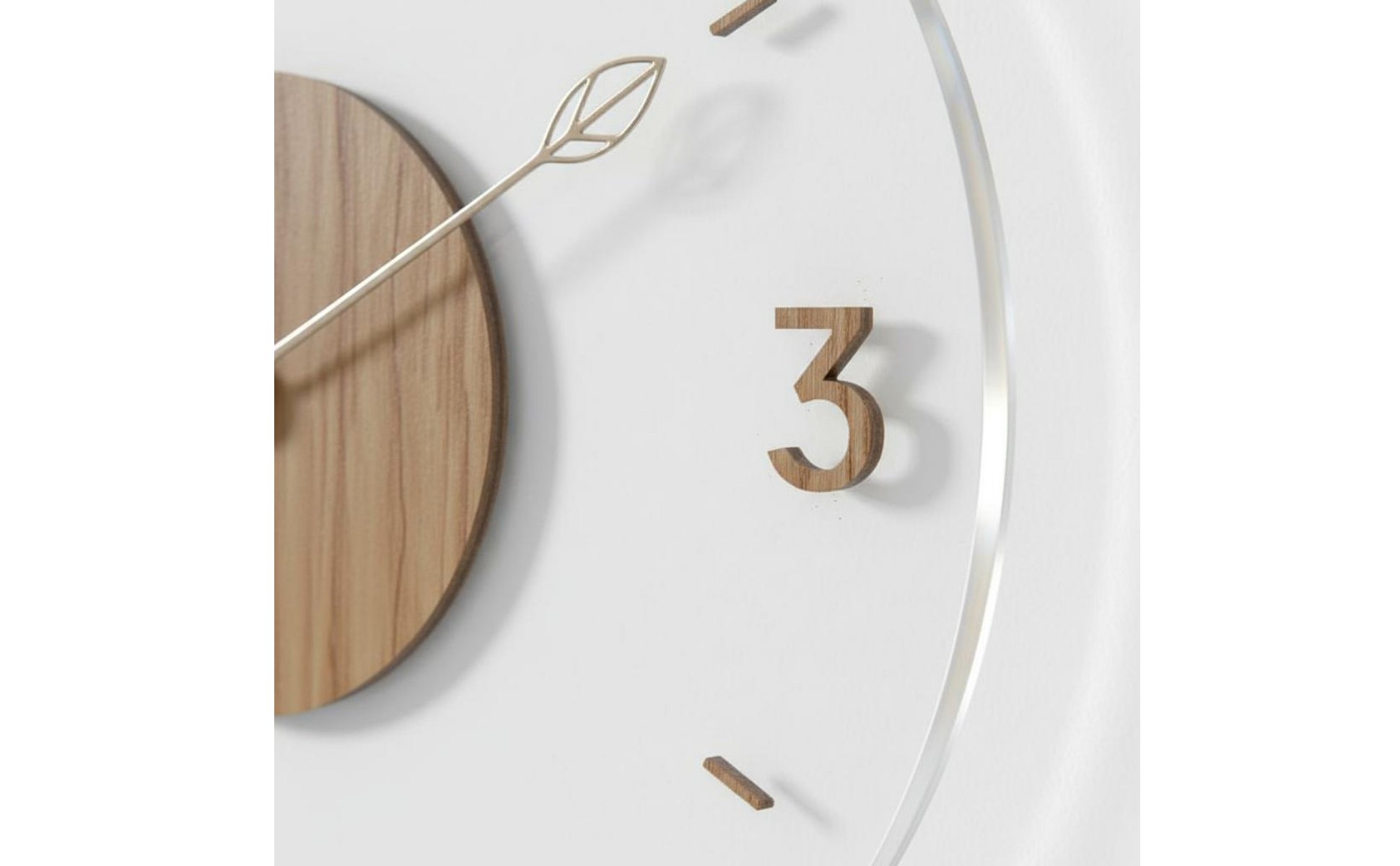 Floating Number Wall Clock Non-Ticking for Living Room, Bedroom