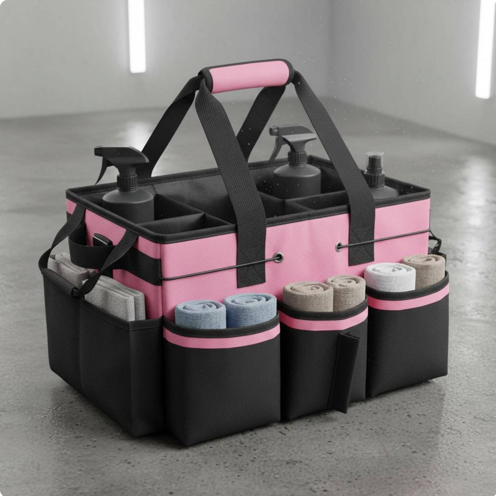 Janitorial Supply Bag Portable Multi-Pocket Organizer Tote Heavy Duty