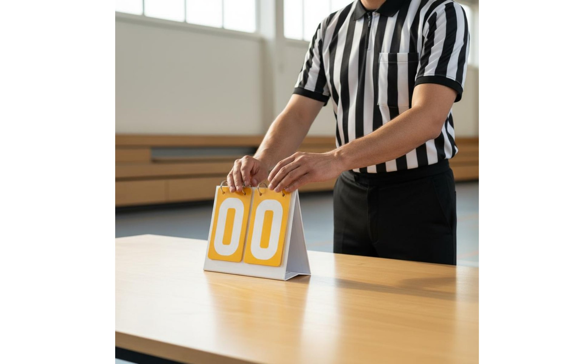 Manual Flip Scoreboard Large Visible Numbers Tabletop Score Flipper for Referees