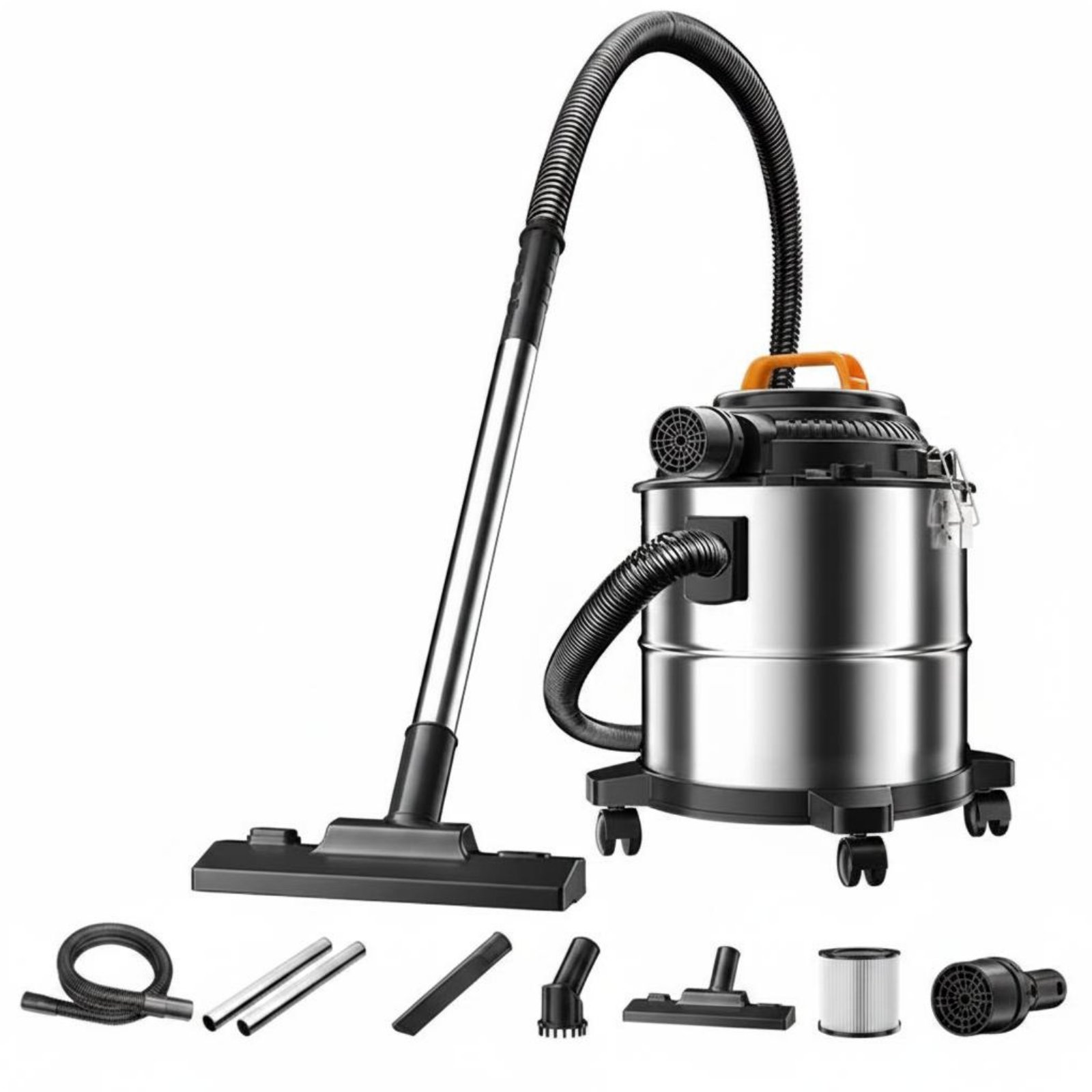 Wet Dry Vacuum Cleaner Low Noise Operation 3-in-1 Blower Vacuum LED Floor Light