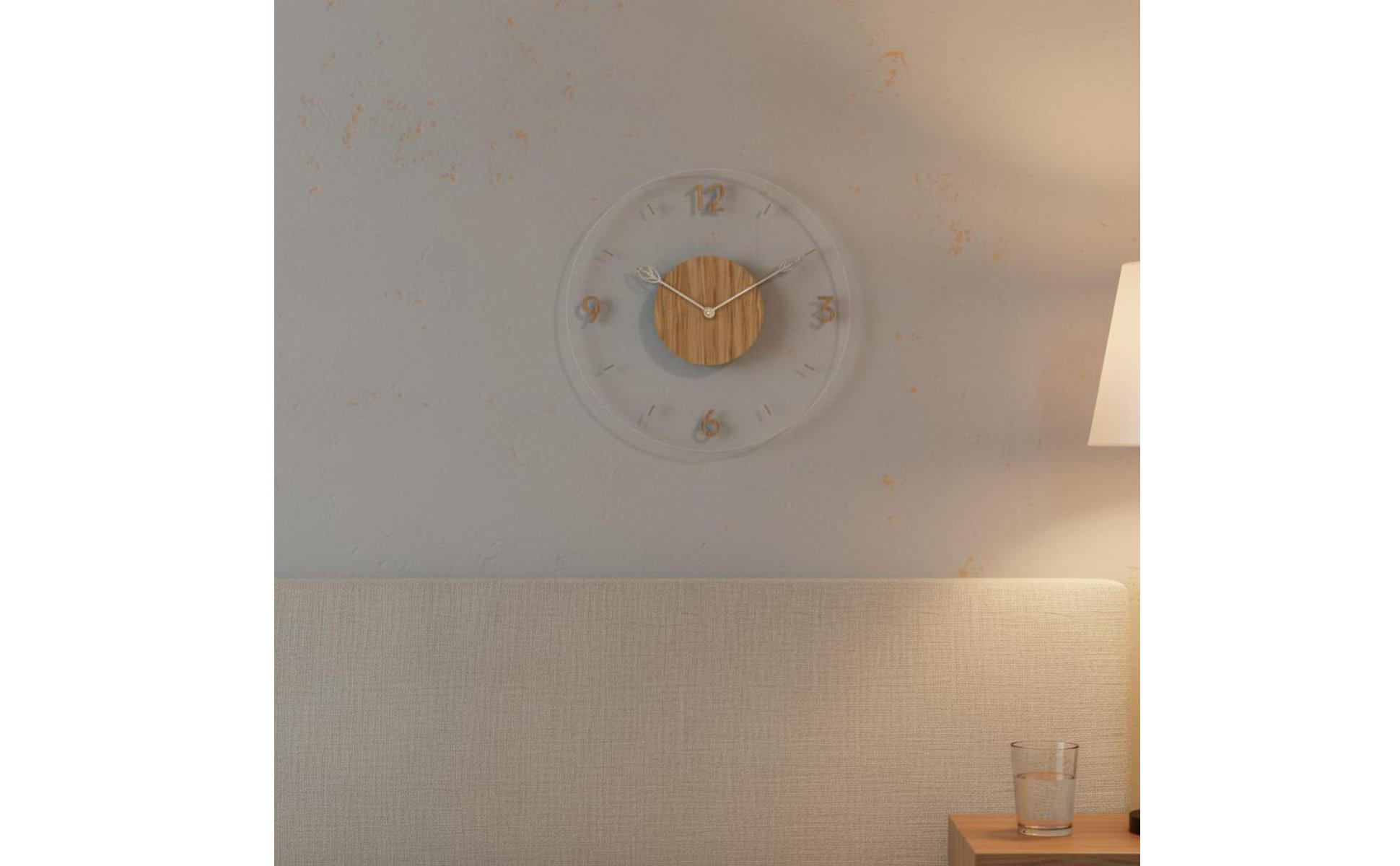 Floating Number Wall Clock Non-Ticking for Living Room, Bedroom