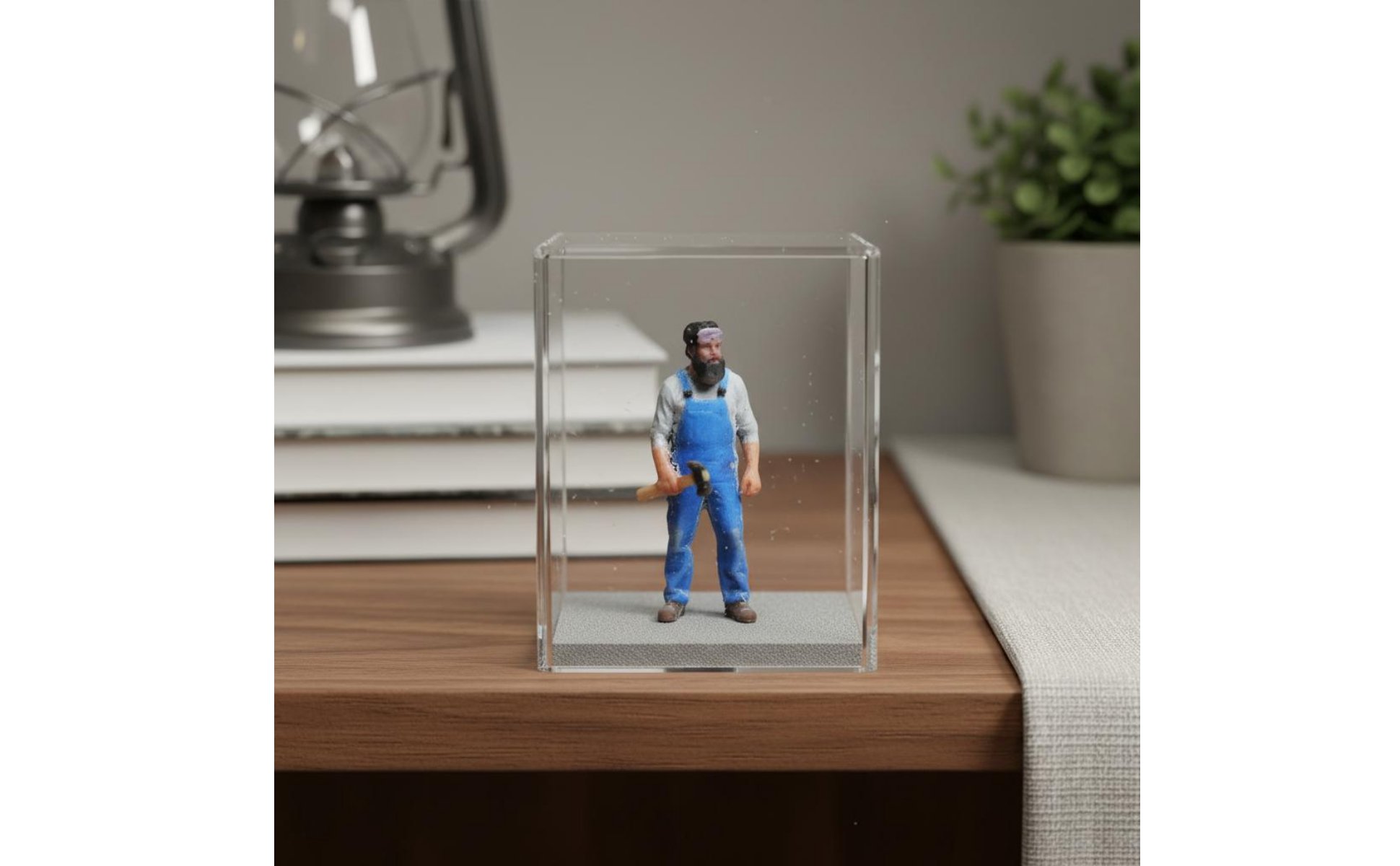 1/64 Scale Worker Figure 3D Printed 1/64 Scale People Model Highly Detailed