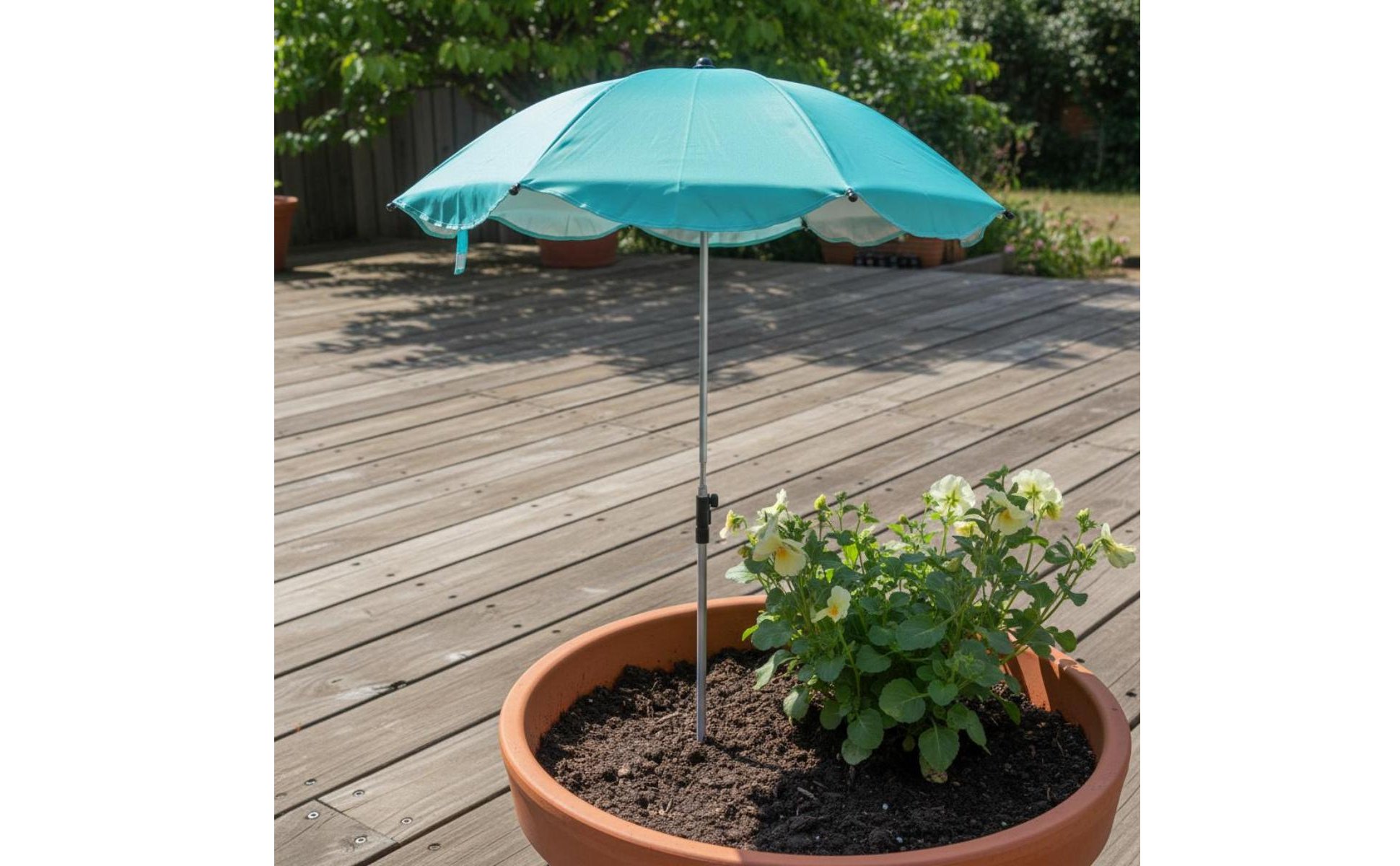 Potted Plant Sunshade Sun Protection Mini Plant Umbrella Heat Insulation
