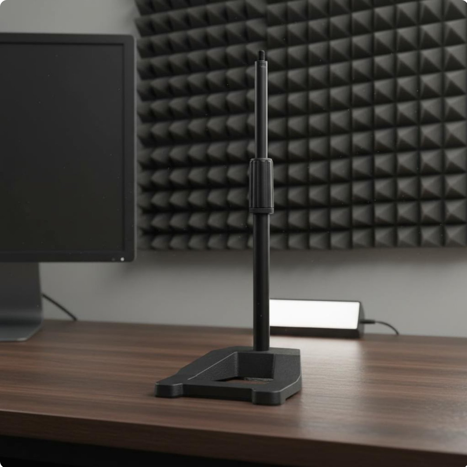 Triangular Mic Stand Stable Design Desktop Mic Stand for Broadcasting
