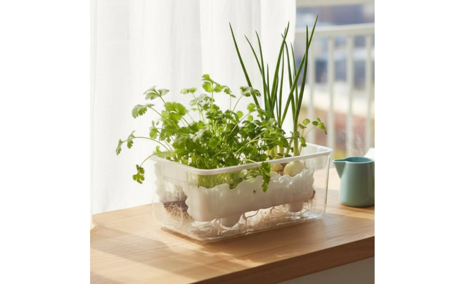 Self-Watering Planter Sturdy PET Material Transparent Plant Pot for Balcony