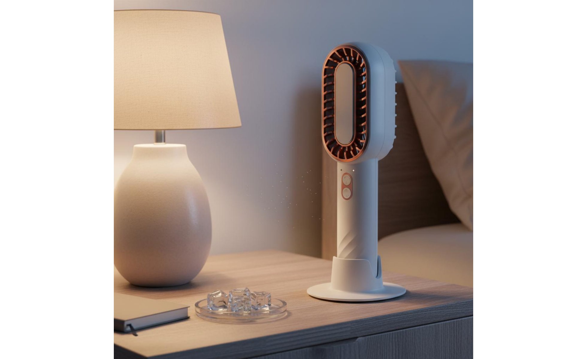 Handheld Cooling Fan Twin Blade Design Rechargeable Desk Fan for Outdoor, Travel