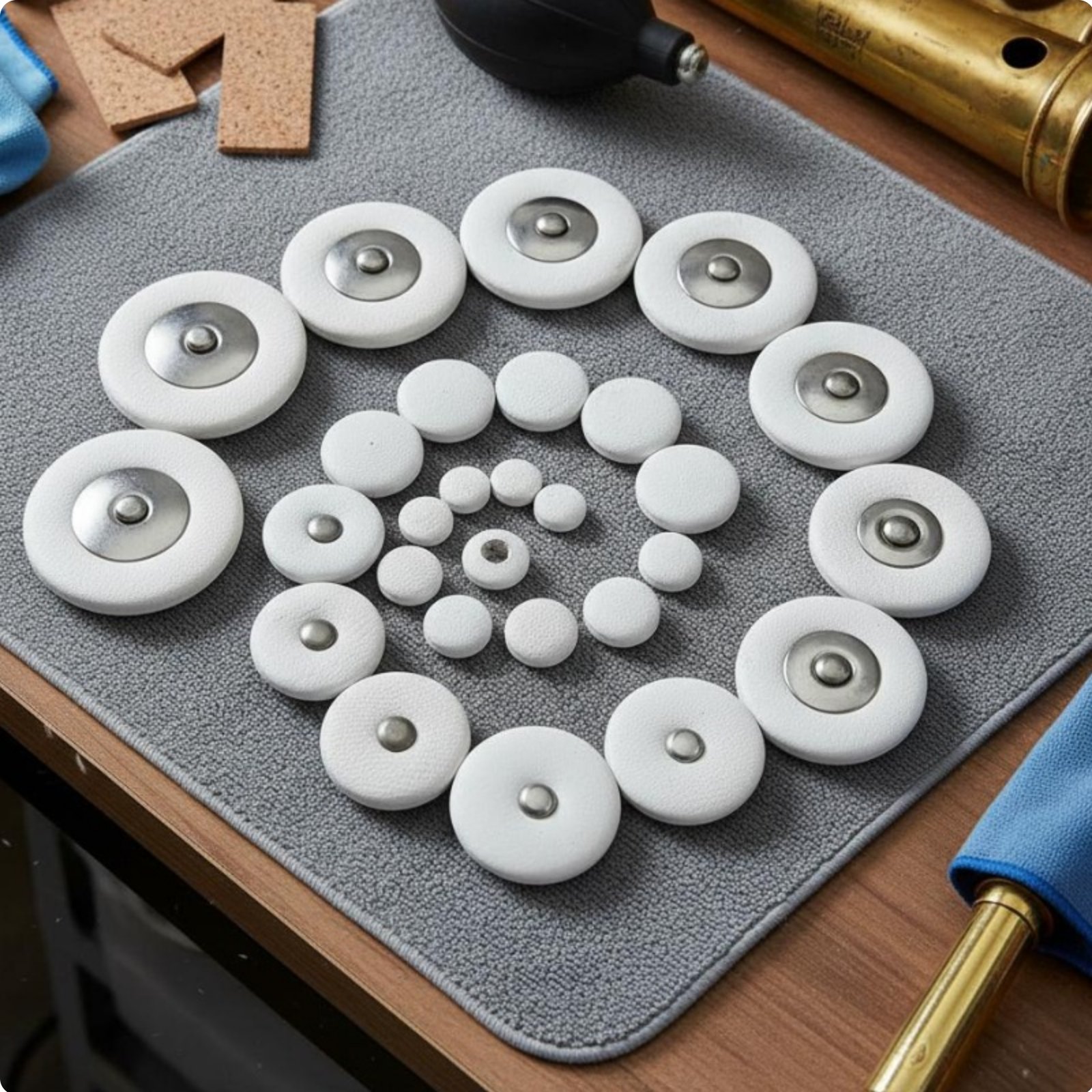 28 Pieces Soprano Sax Pad Set Good Sealing Saxophone Tone Hole Pads