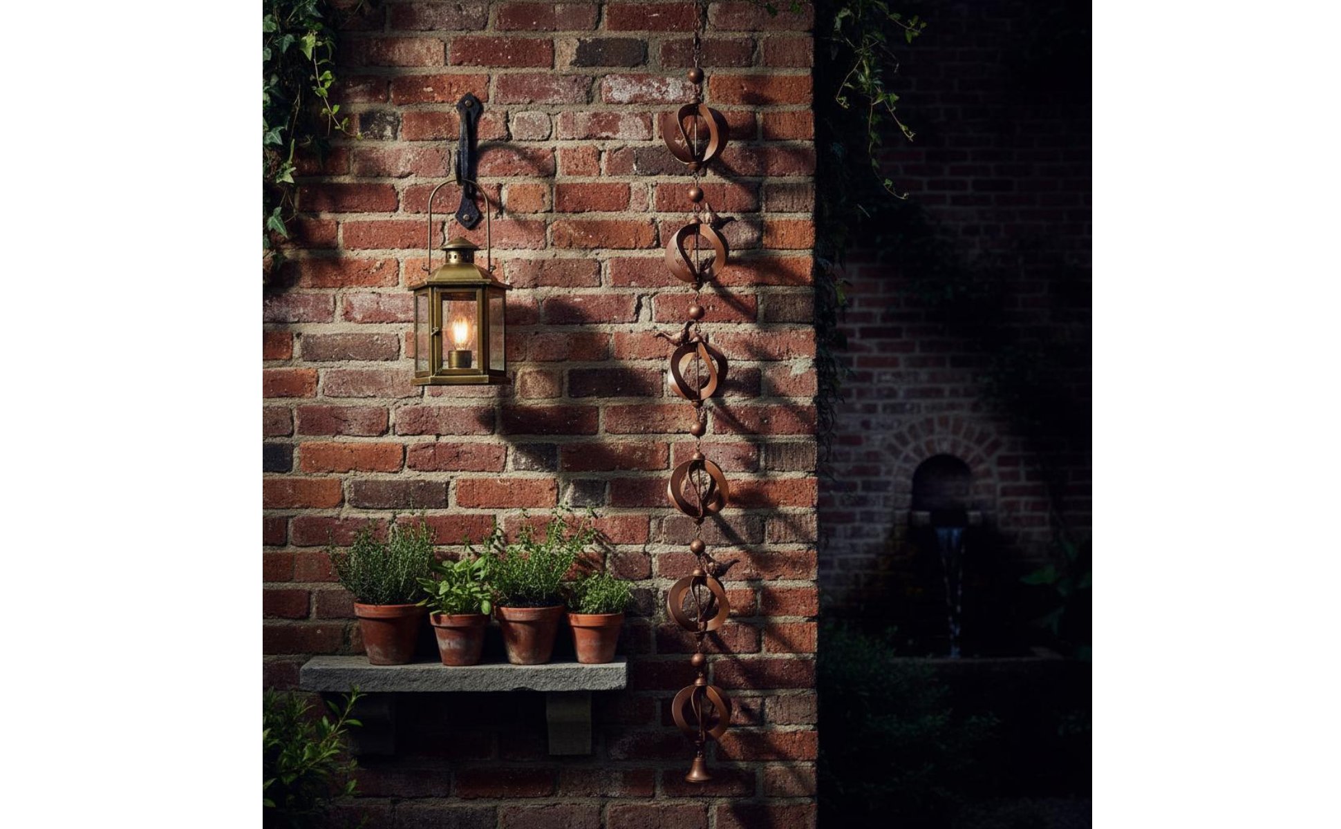 Rain Chain Vintage Design Decorative Gutter Chain Soothing Water Sounds