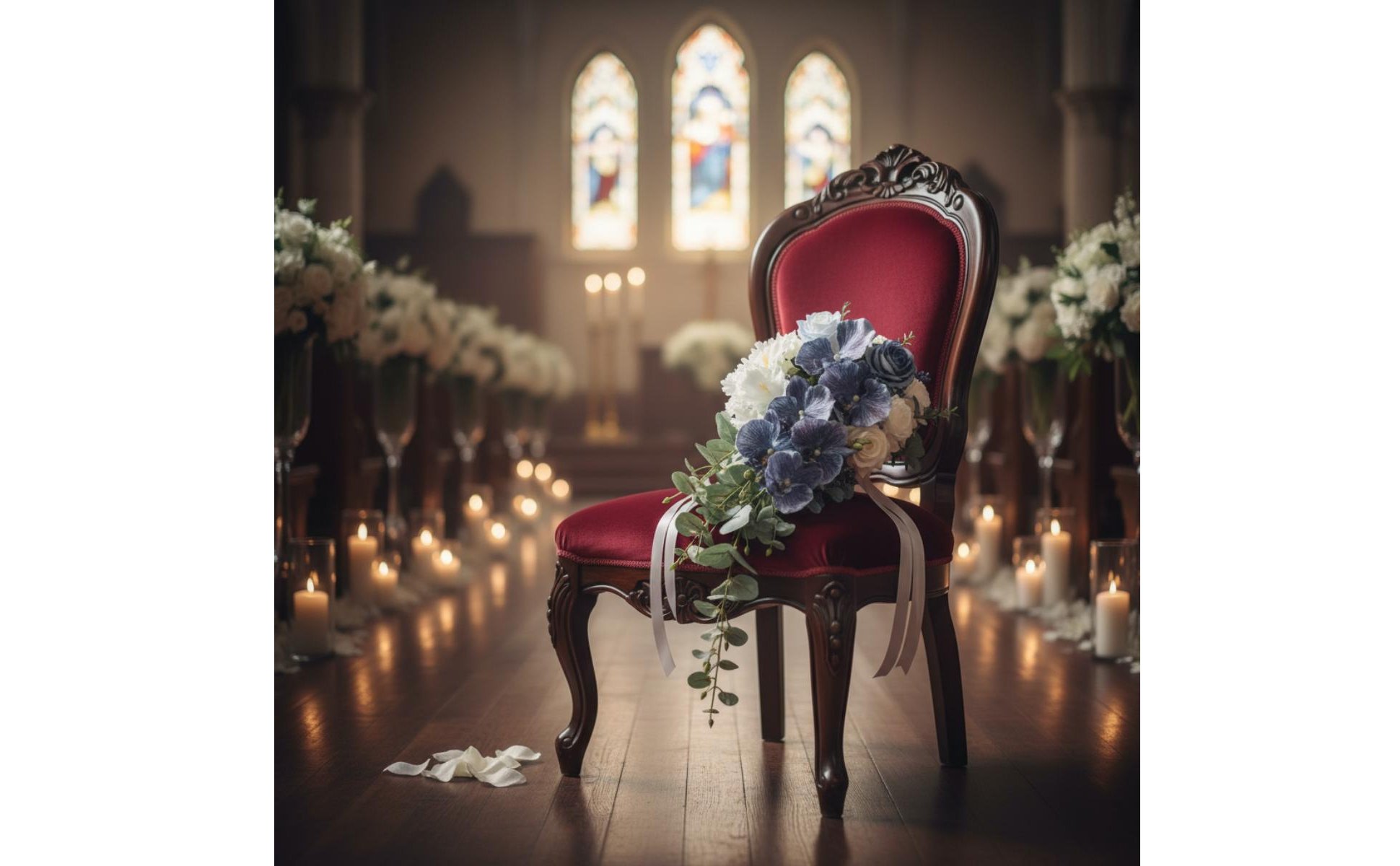 Waterfall Bridal Flower Arrangement Romantic Design Cascading Wedding Flower