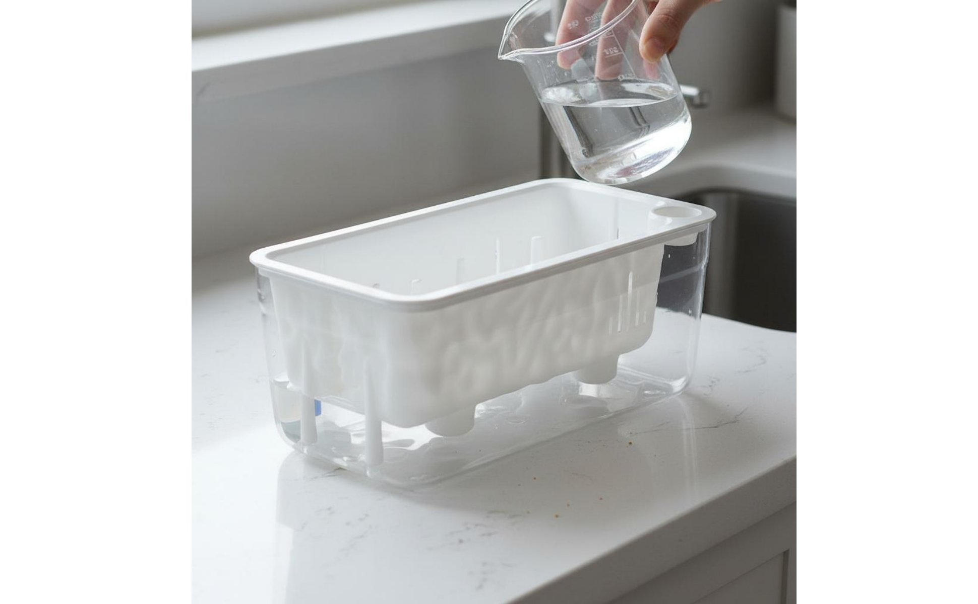 Self-Watering Planter Sturdy PET Material Transparent Plant Pot for Balcony
