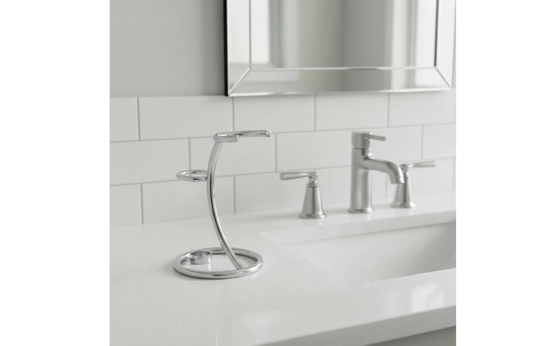 Razor and Brush Stand Long-Lasting Stainless Steel Shaving Holder Stable Base