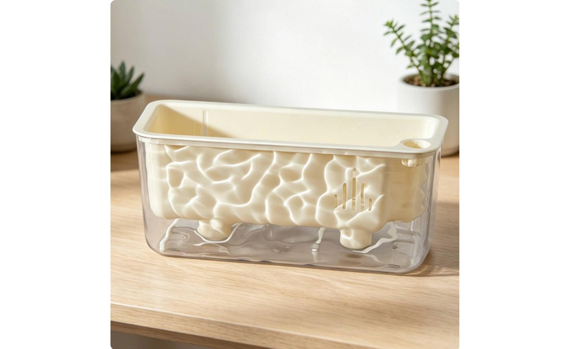 Self-Watering Planter Sturdy PET Material Transparent Plant Pot for Balcony