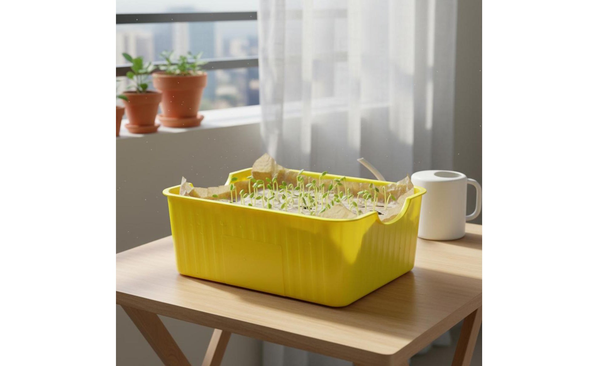 Bean Sprout Grower Box Two-Layer Design Soilless Sprouter for Pet Owners