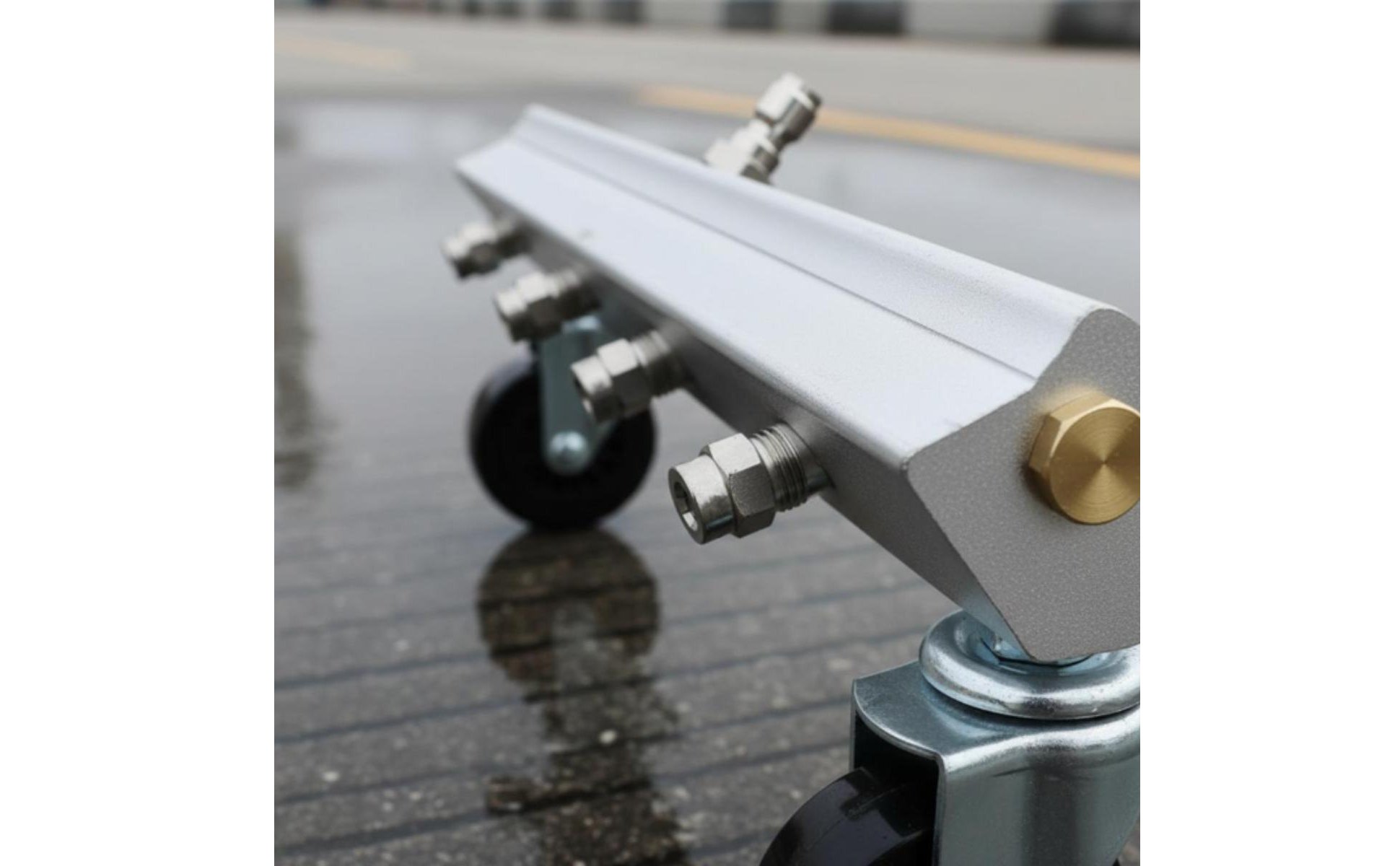 Undercarriage Cleaner Fan-Shaped Spray Car Underbody Washer Roller Wheels