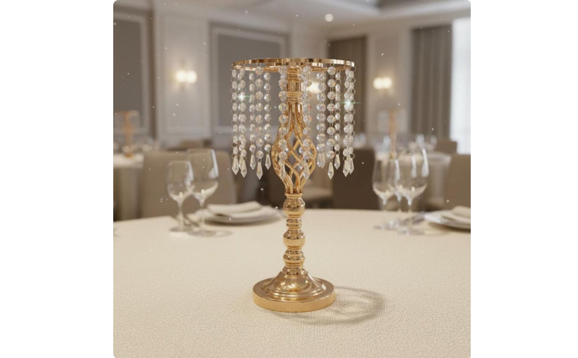 Wedding Flower Holder Electroplated Finish Wedding Table Flower Holder