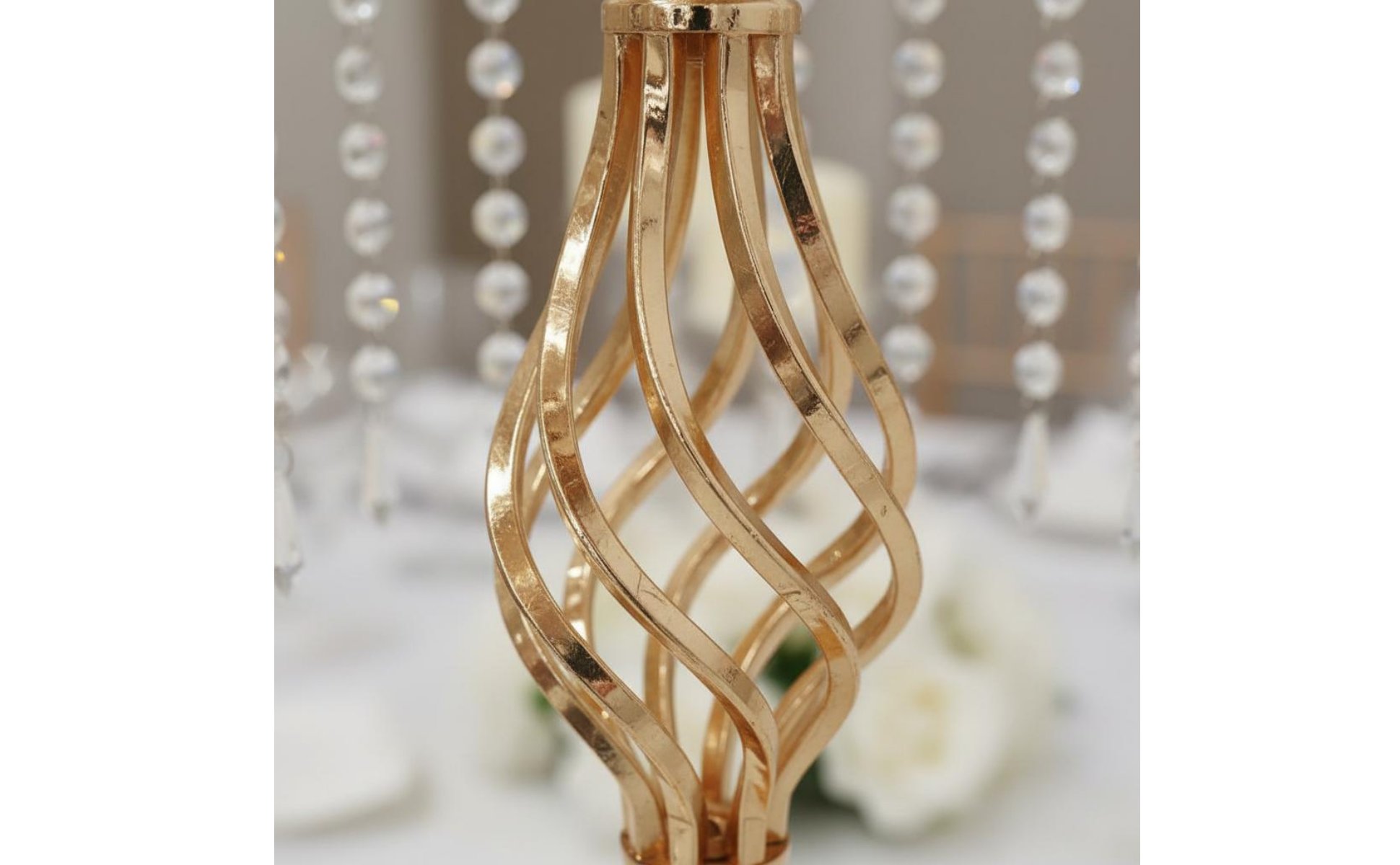 Wedding Flower Holder Electroplated Finish Wedding Table Flower Holder