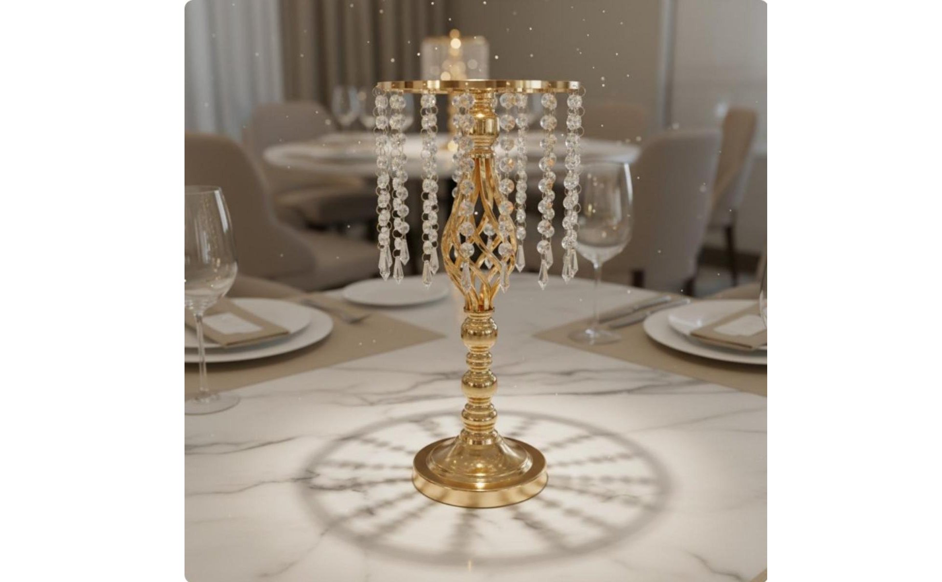 Wedding Flower Holder Electroplated Finish Wedding Table Flower Holder