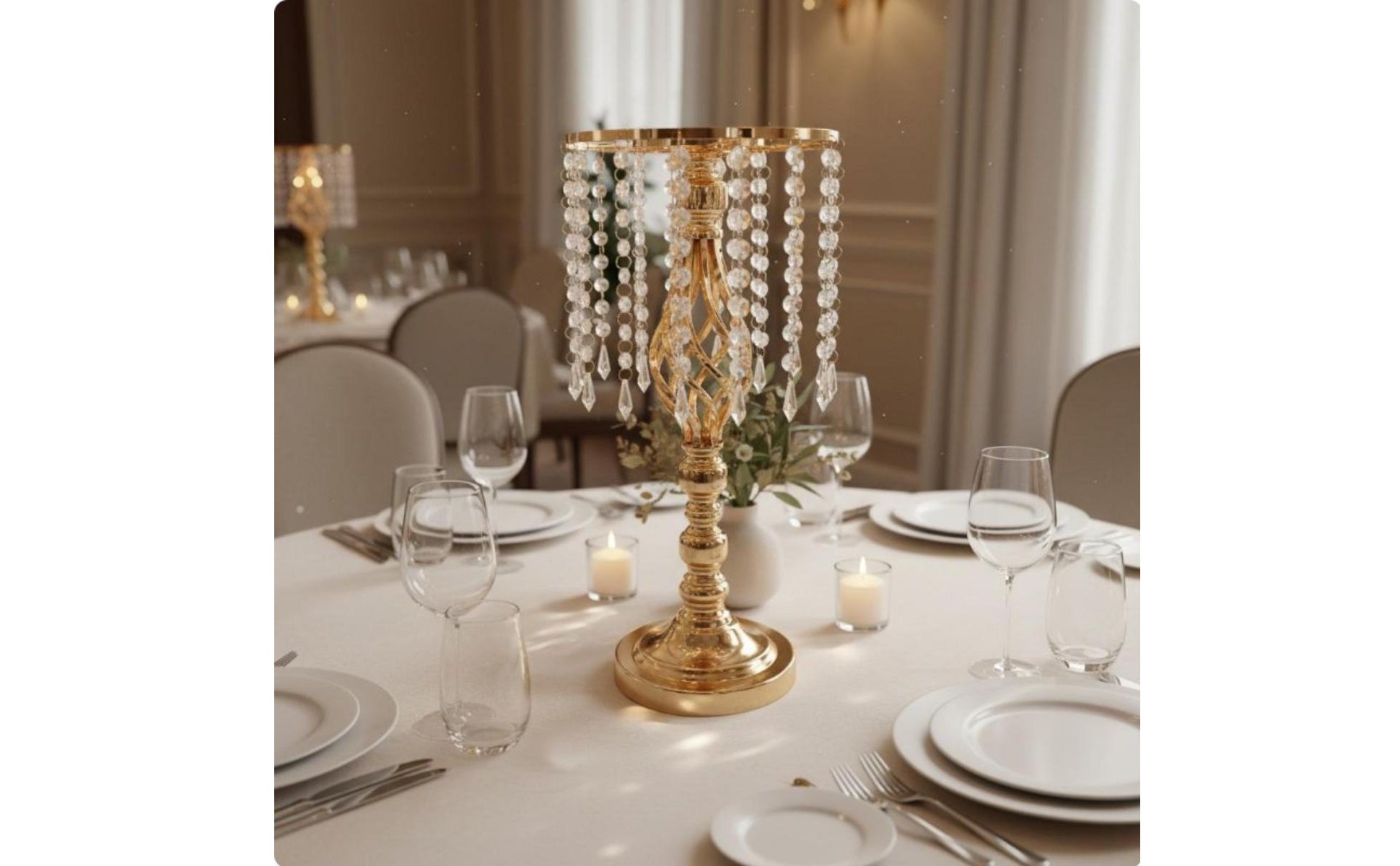 Wedding Flower Holder Electroplated Finish Wedding Table Flower Holder