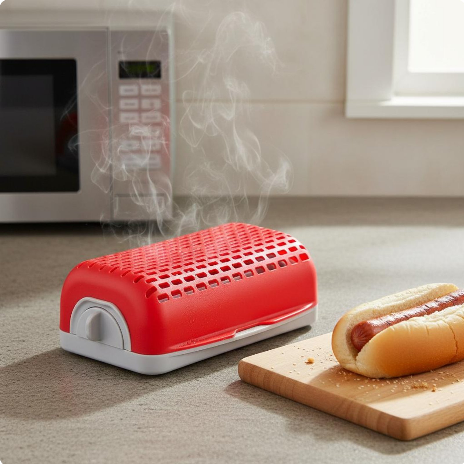 Microwave Hot Dog Mold Easy to Use Kitchen Gadget Even Heating for Office
