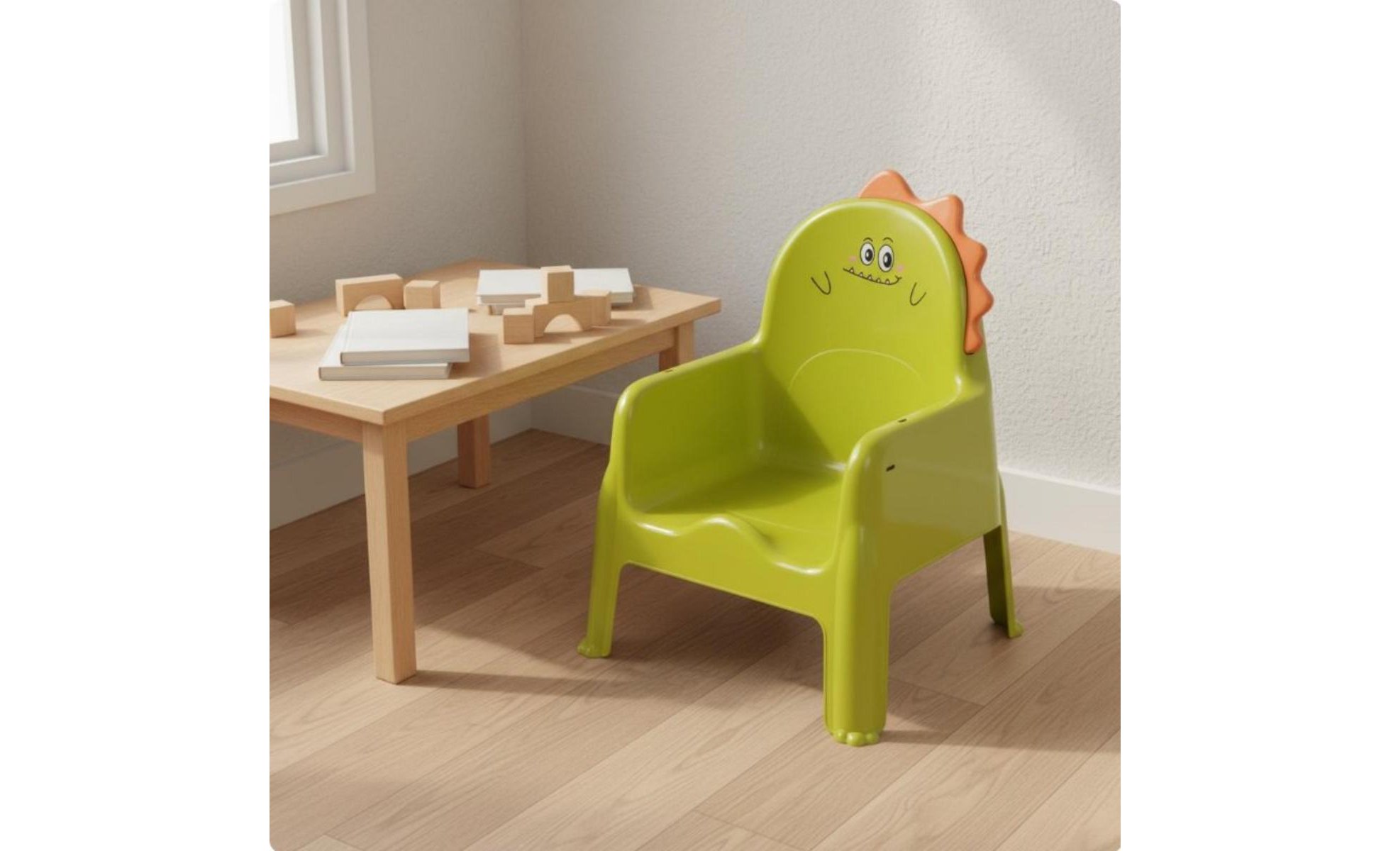 Baby Dining Stool Posture Support Backrest Kids Cartoon Activity Chair