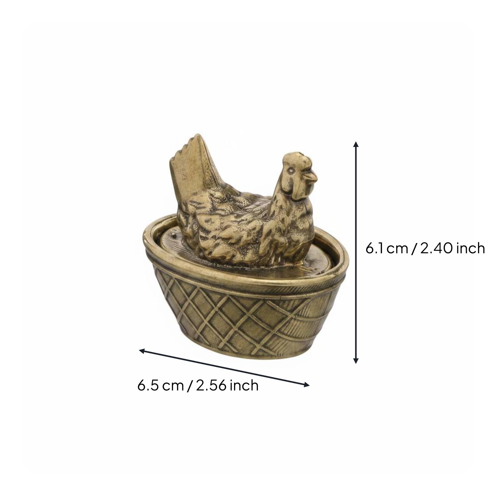 Antique Design Jewelry Box Multi-Functional Hen Trinket Box for Shelf, Desktop