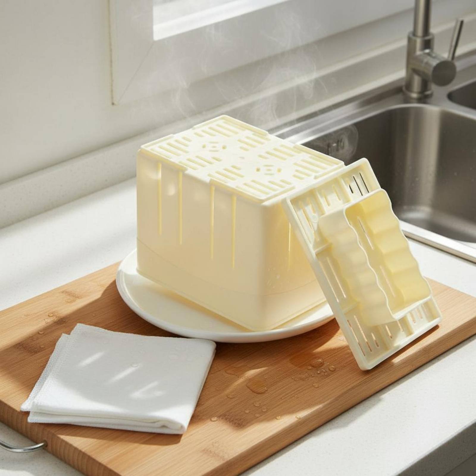 Tofu Press Food-Grade Plastic Bean Curd Mold Reusable for Home Cooks, Vegans