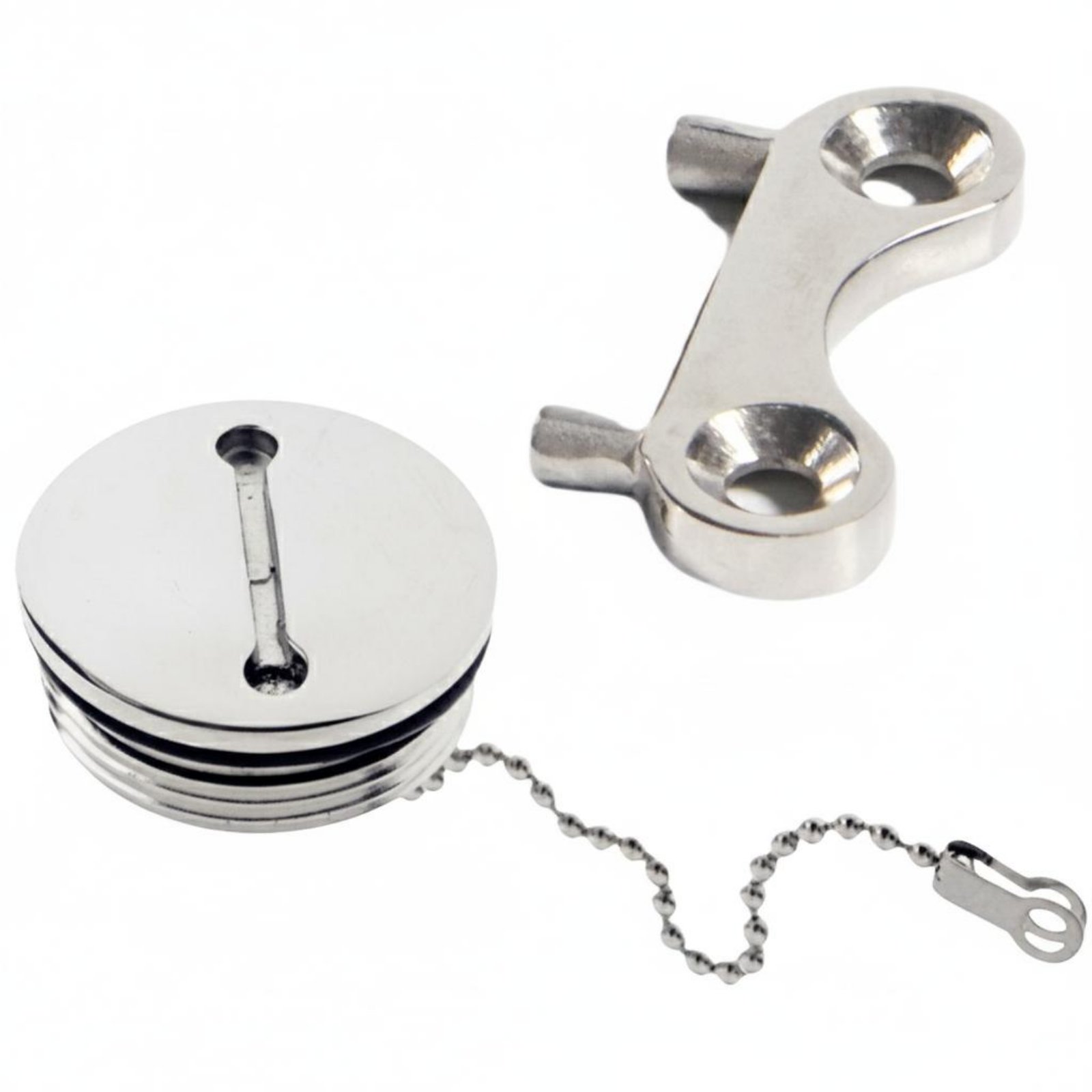 Marine Petrol Cap with Chain Heavy Duty Deck Fill Cap and Chain Easy Installation for Yacht