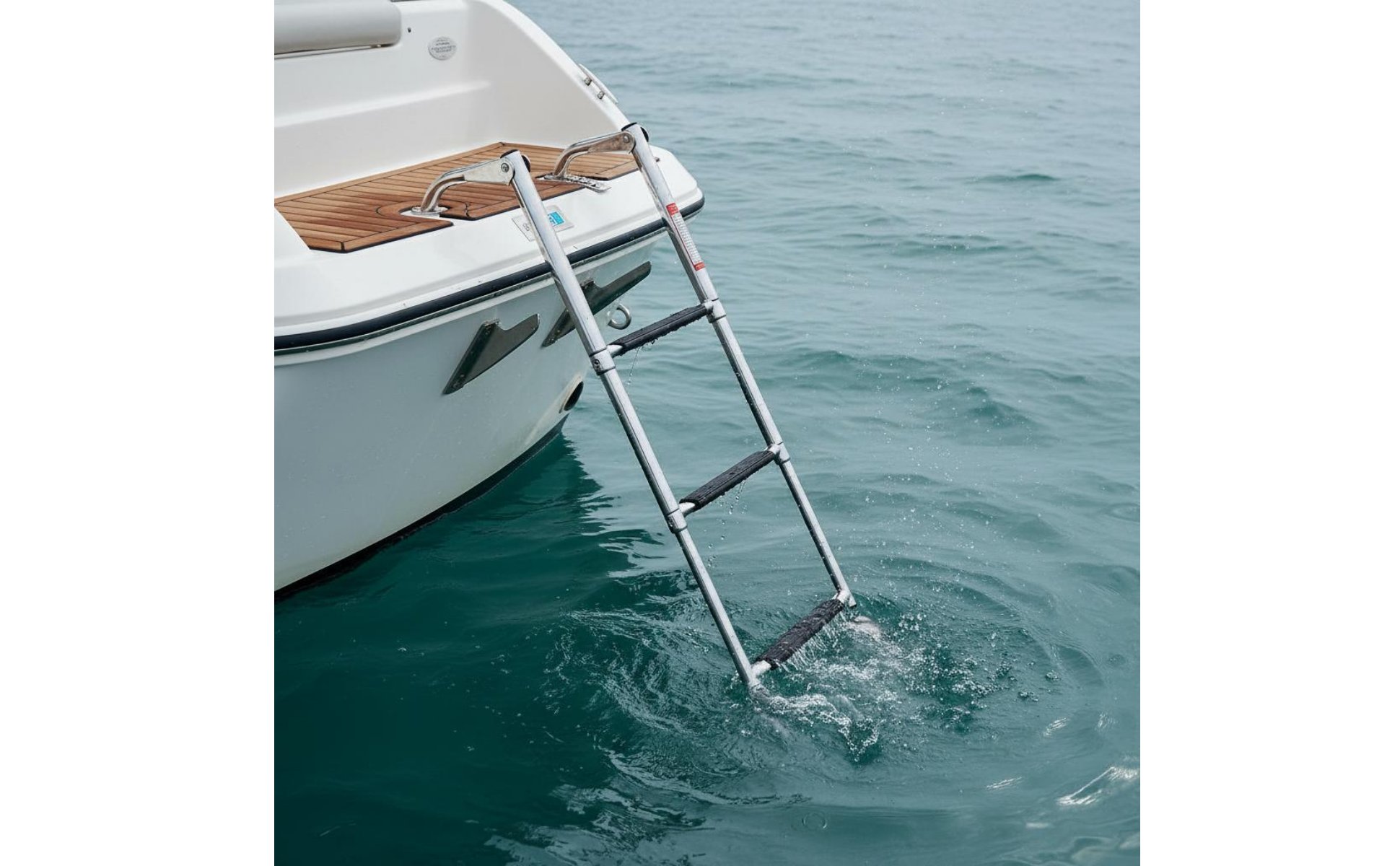 Échelle Télescopique 3 Marches Acier Inoxydable pour Bateau, Ponton
