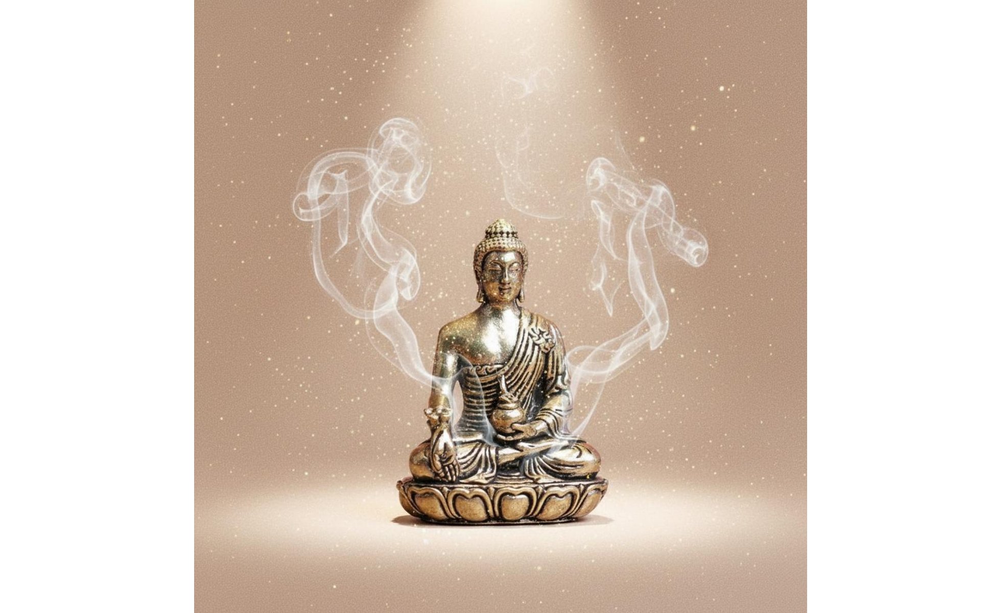 Brass Medicine Buddha Statue Detailed Artwork for Altar, Office Desk, Buddhists
