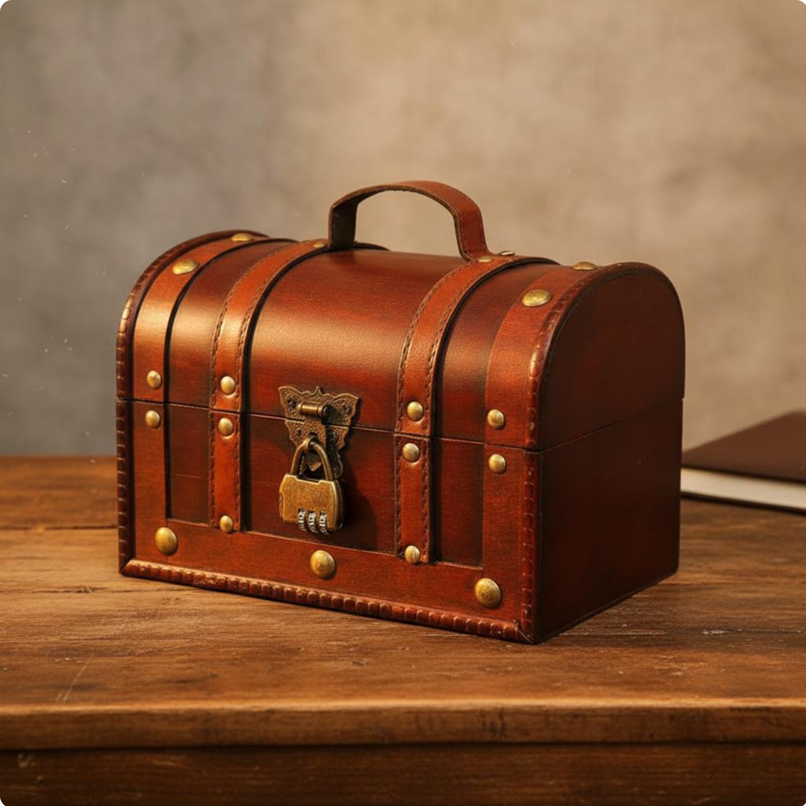 Wooden Treasure Chest Multi-Purpose Vintage Wooden Treasure Chest Multipurpose
