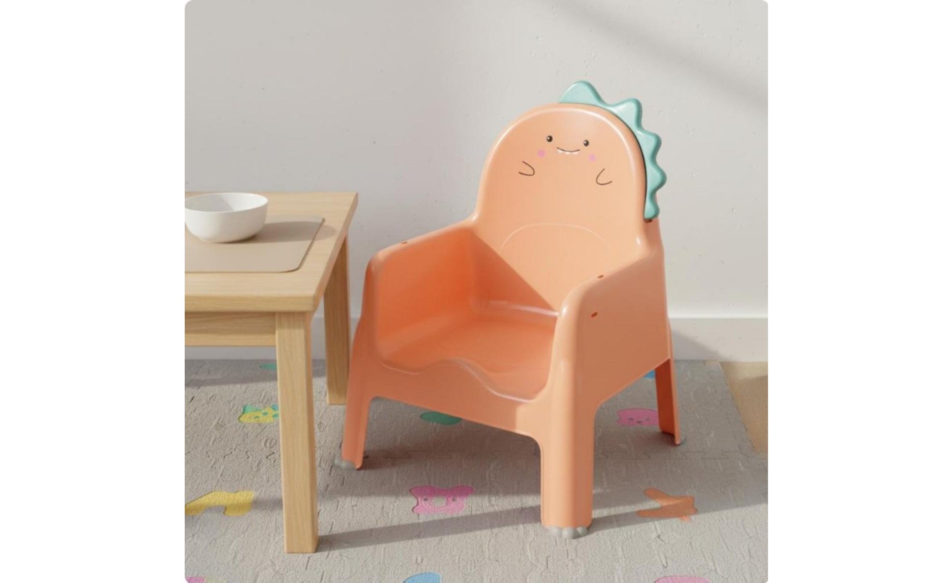 Baby Dining Stool Posture Support Backrest Kids Cartoon Activity Chair