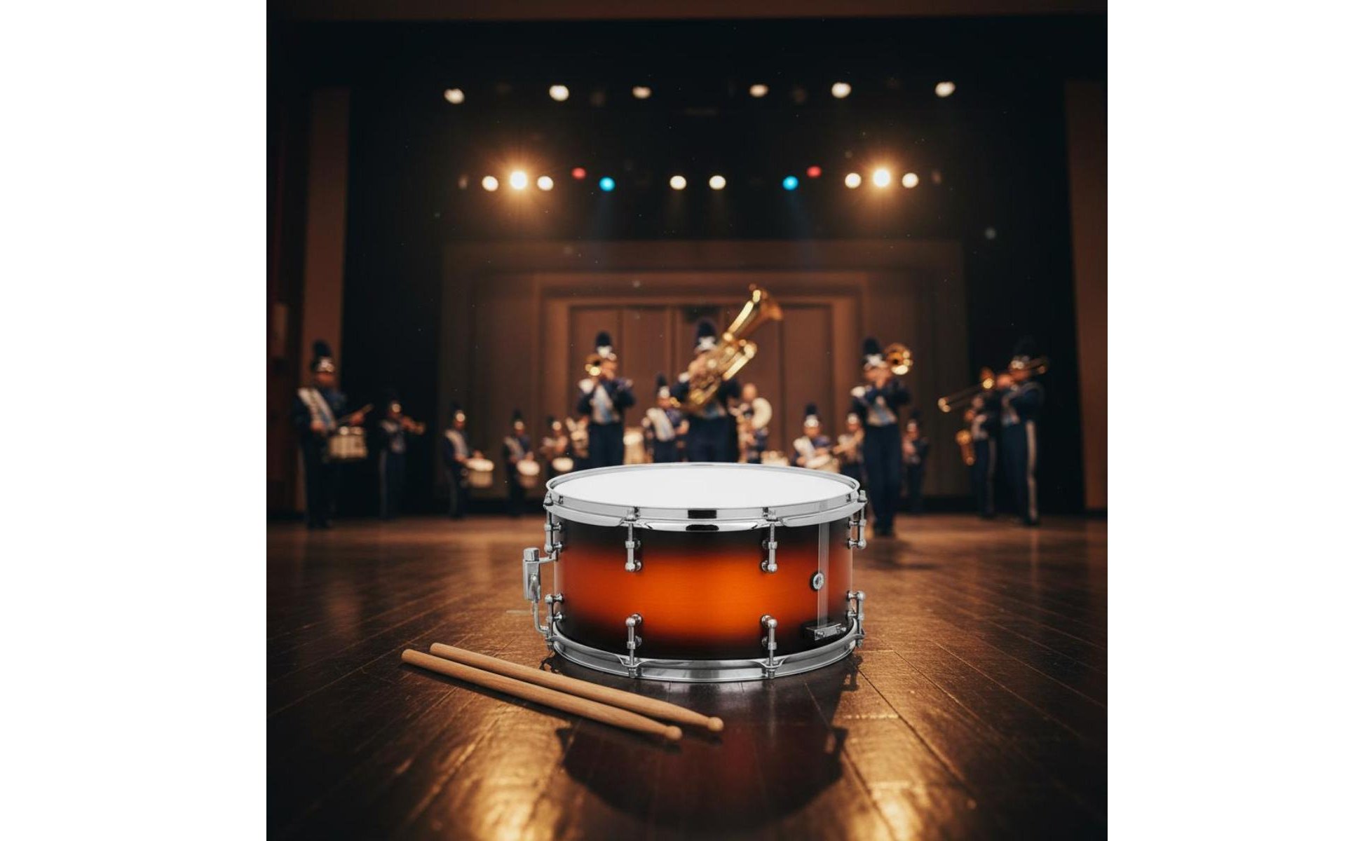 14-Zoll kleine Trommel Edelstahlkessel Snare-Drum strahlendes Farbverlauf-Finish