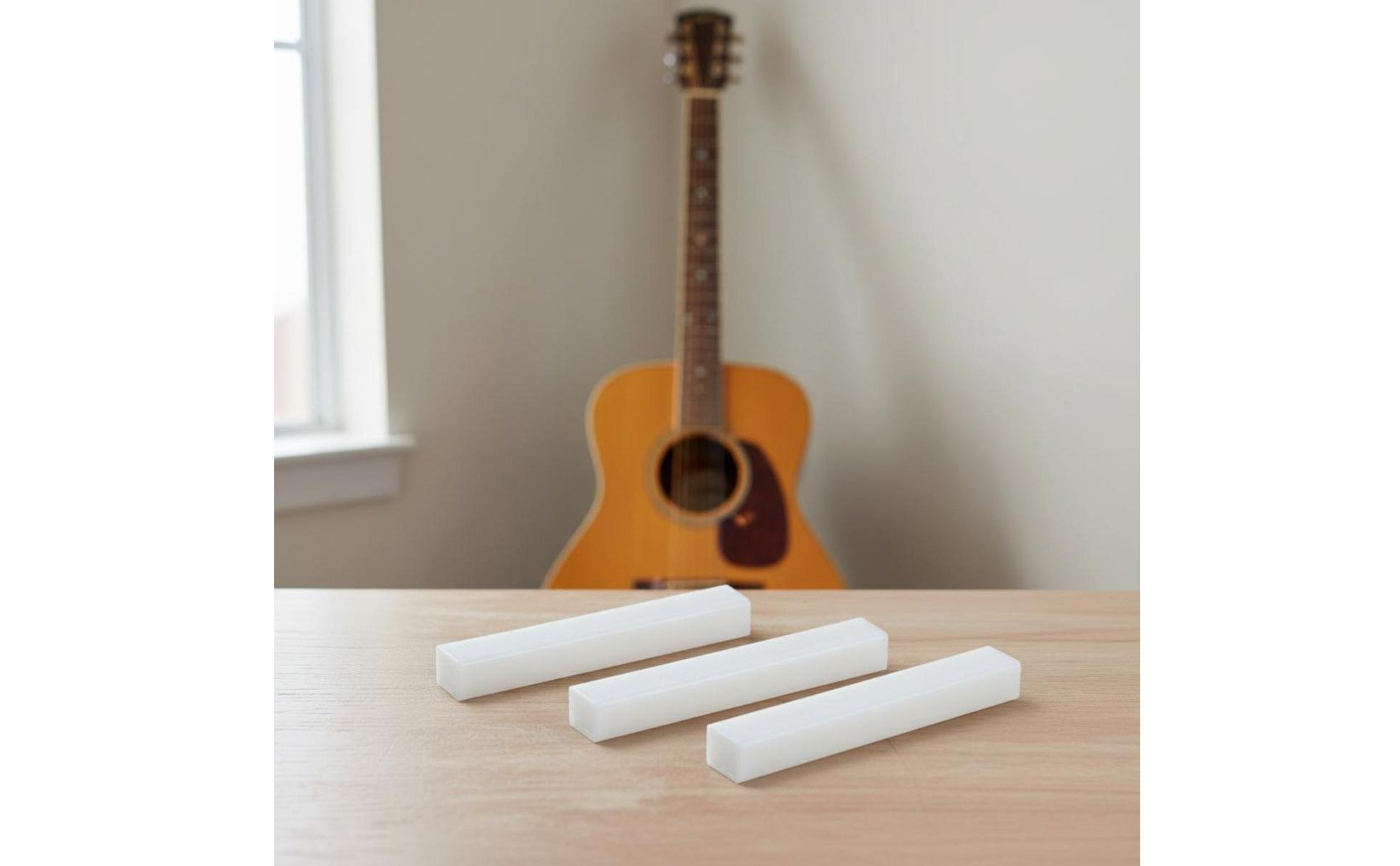 Classical Guitar Bone Nut Semi-Finished Bone String Nut for Luthiers