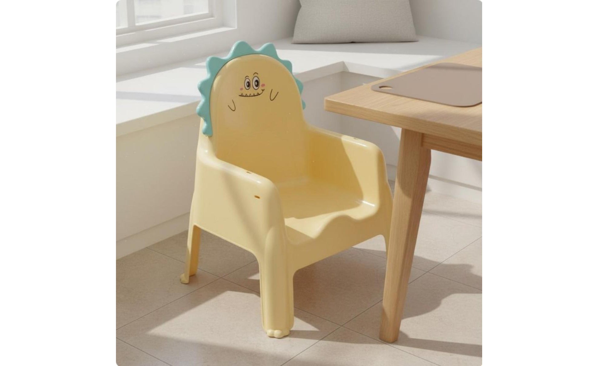 Baby Dining Stool Posture Support Backrest Kids Cartoon Activity Chair