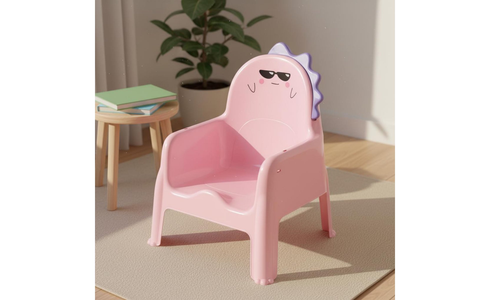 Baby Dining Stool Posture Support Backrest Kids Cartoon Activity Chair