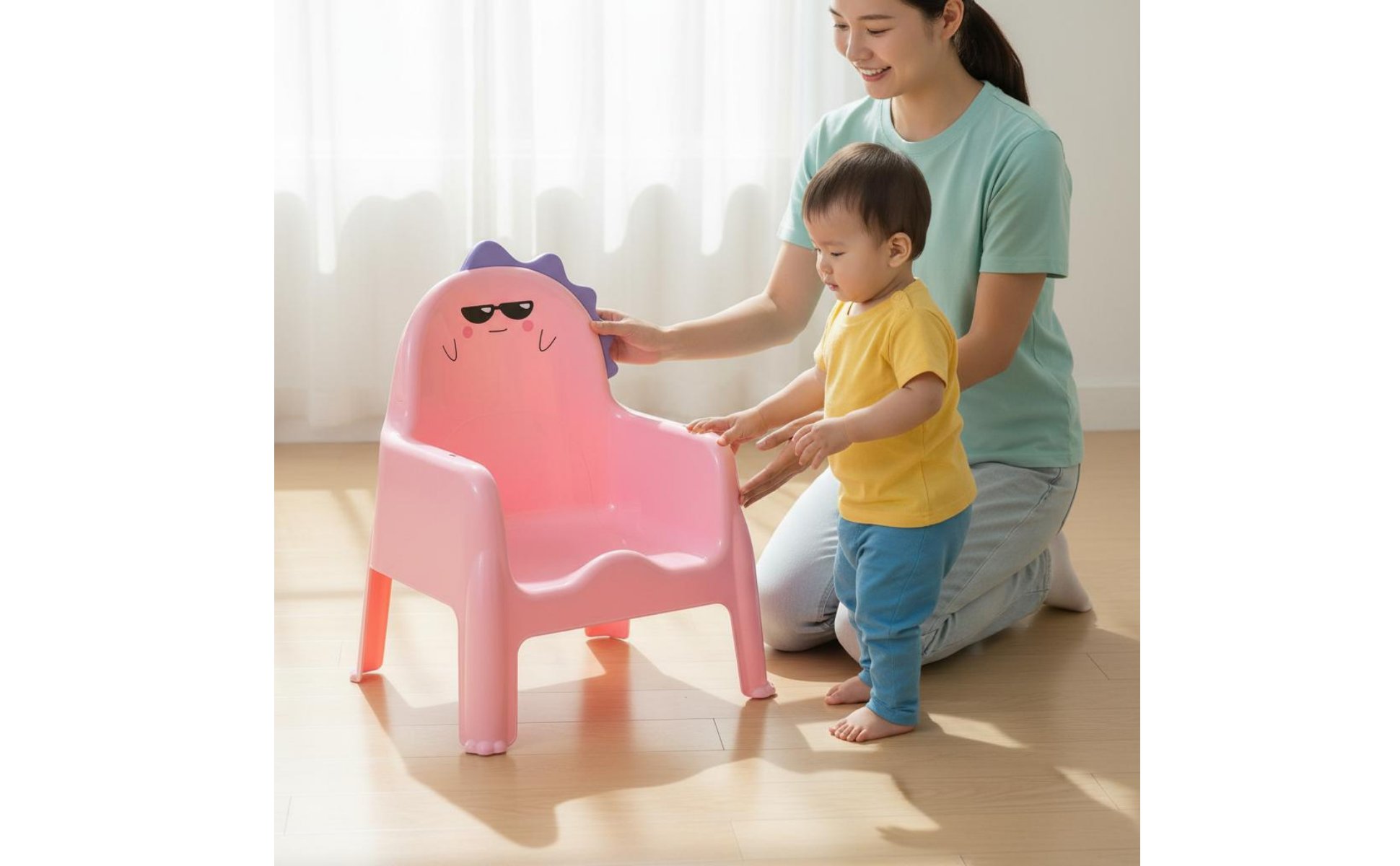 Baby Dining Stool Posture Support Backrest Kids Cartoon Activity Chair