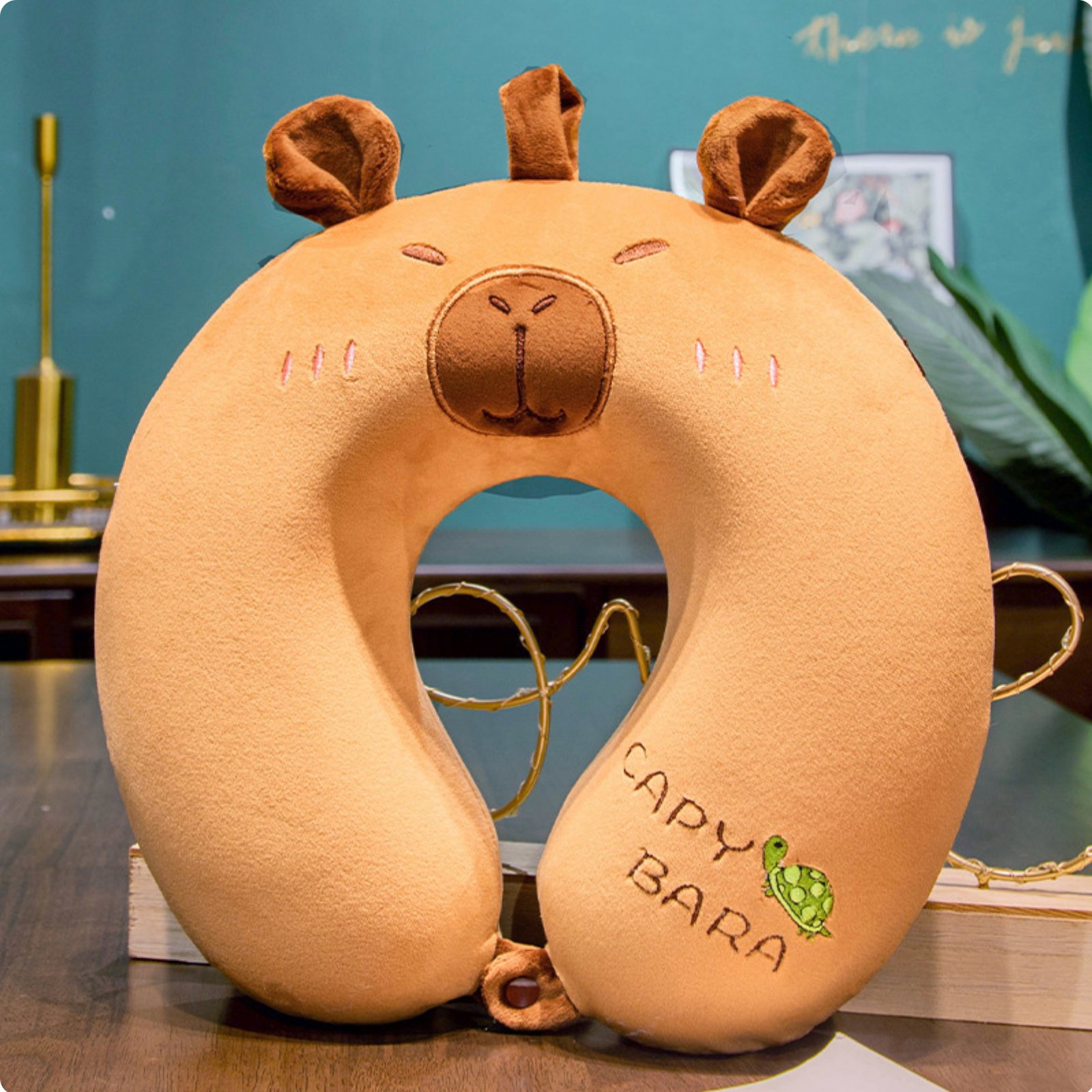 Capybara Neck Pillow Portable and Lightweight Soft U-Shaped Neck Cushion