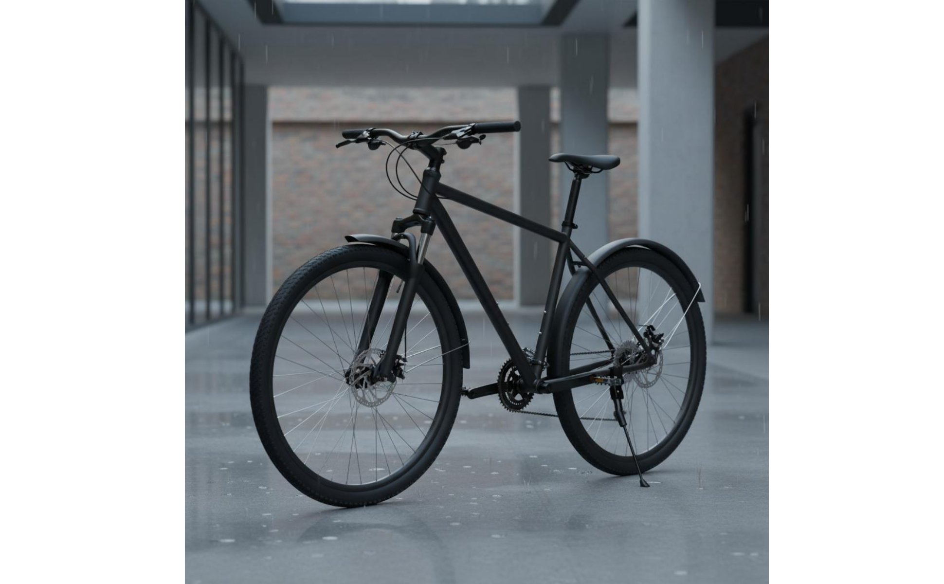 2 Pieces Mountain Bike Mudguard Matte Black Finish for Muddy Trails, Rainy Days