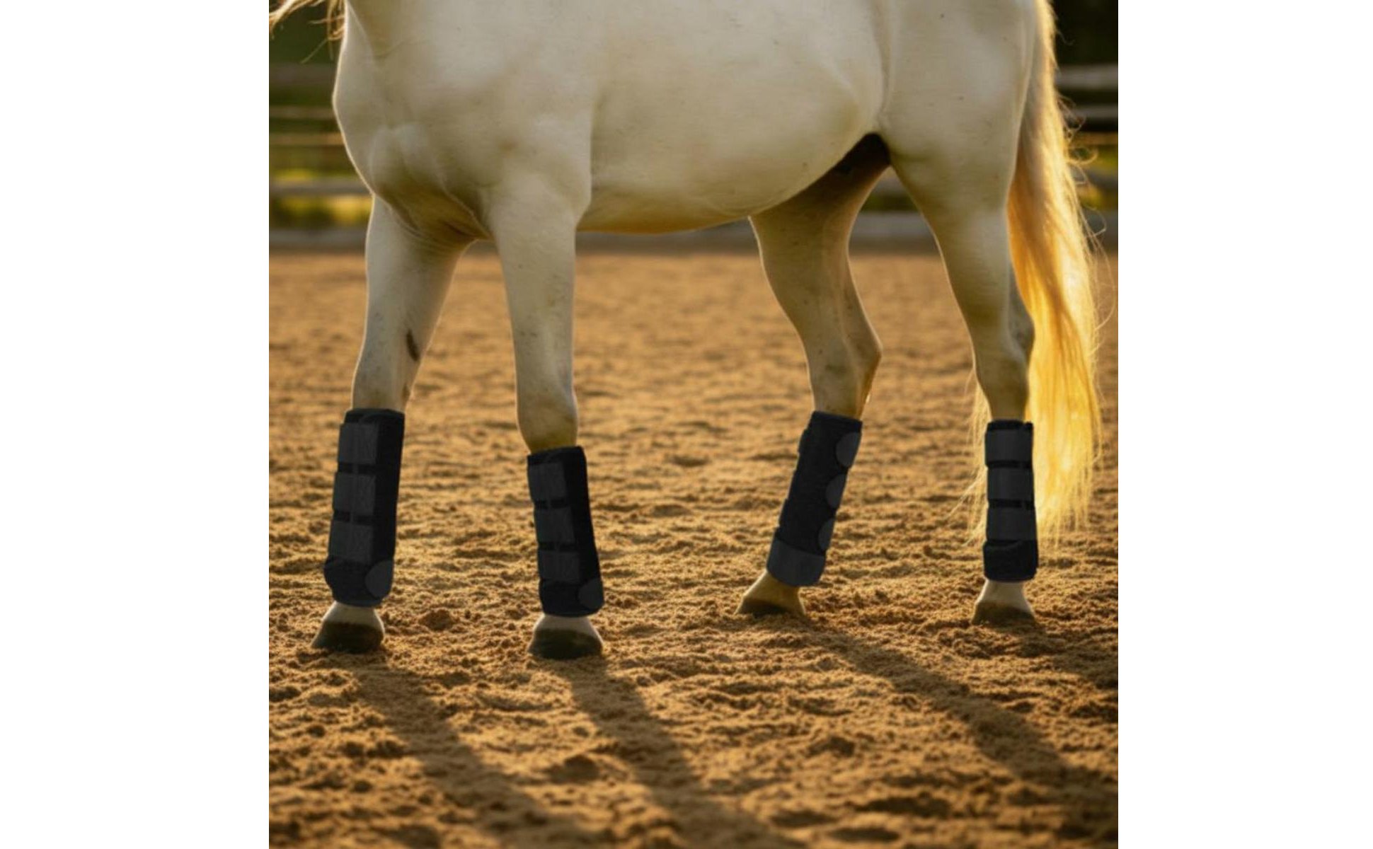 4 Pieces Equestrian Leg Boots Anti-Collision Horse Leg Wrap Thickened Padding